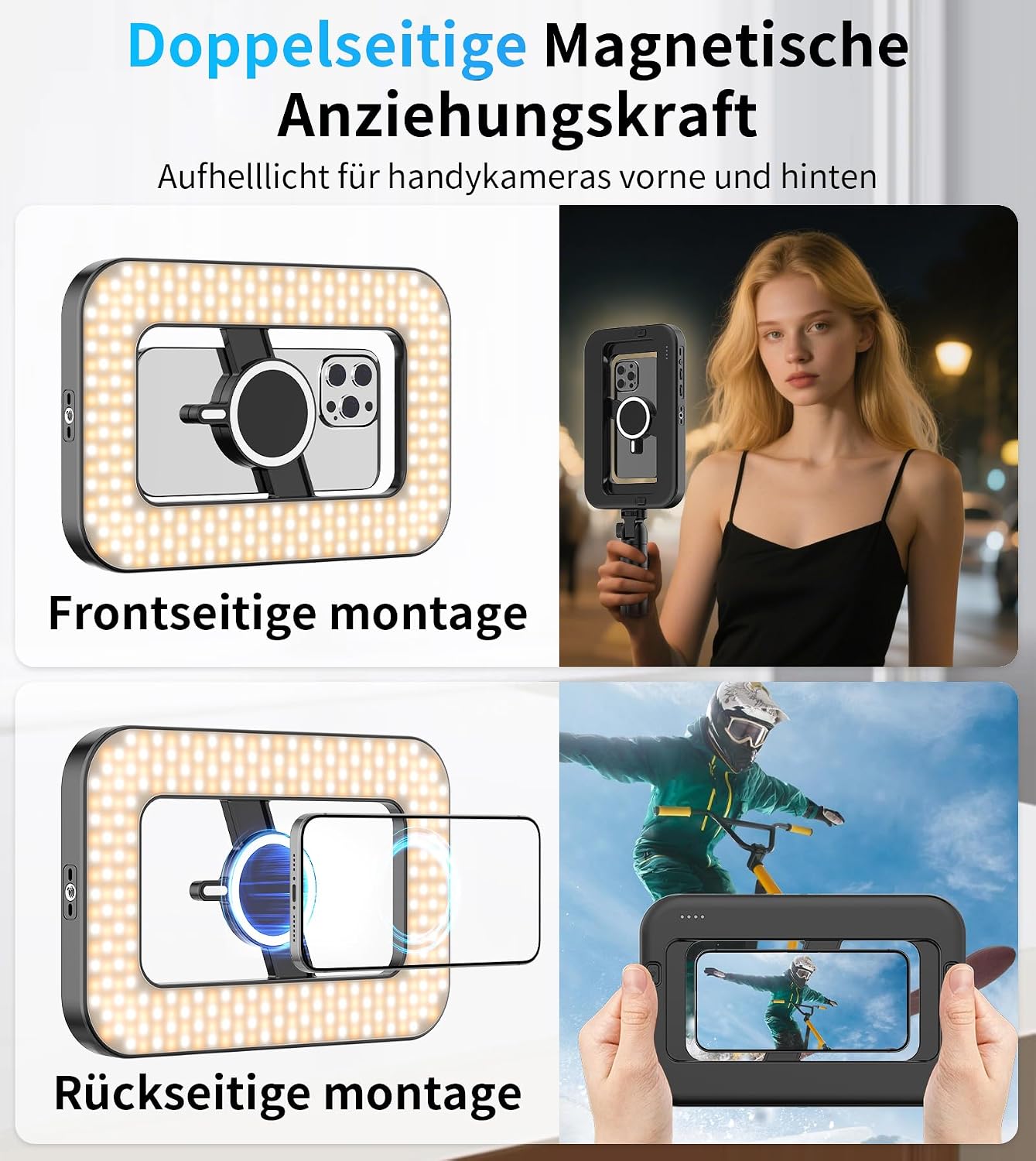 Detalle de Magnetisches Ringlicht 6000 mAh RGB für iPhone