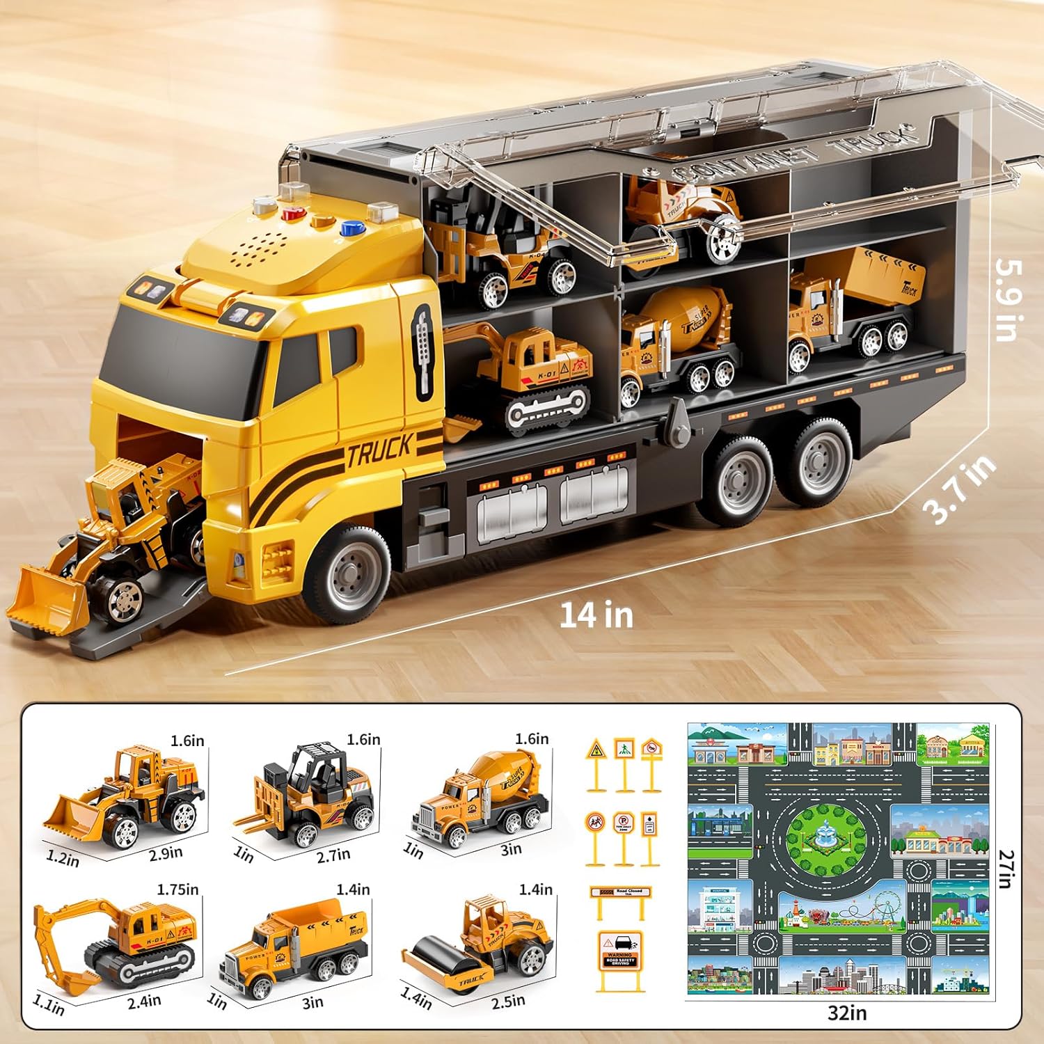Thumbnail 5 de NIPLOOOW Construction Truck Toy Set for Ages 3-5 🚚