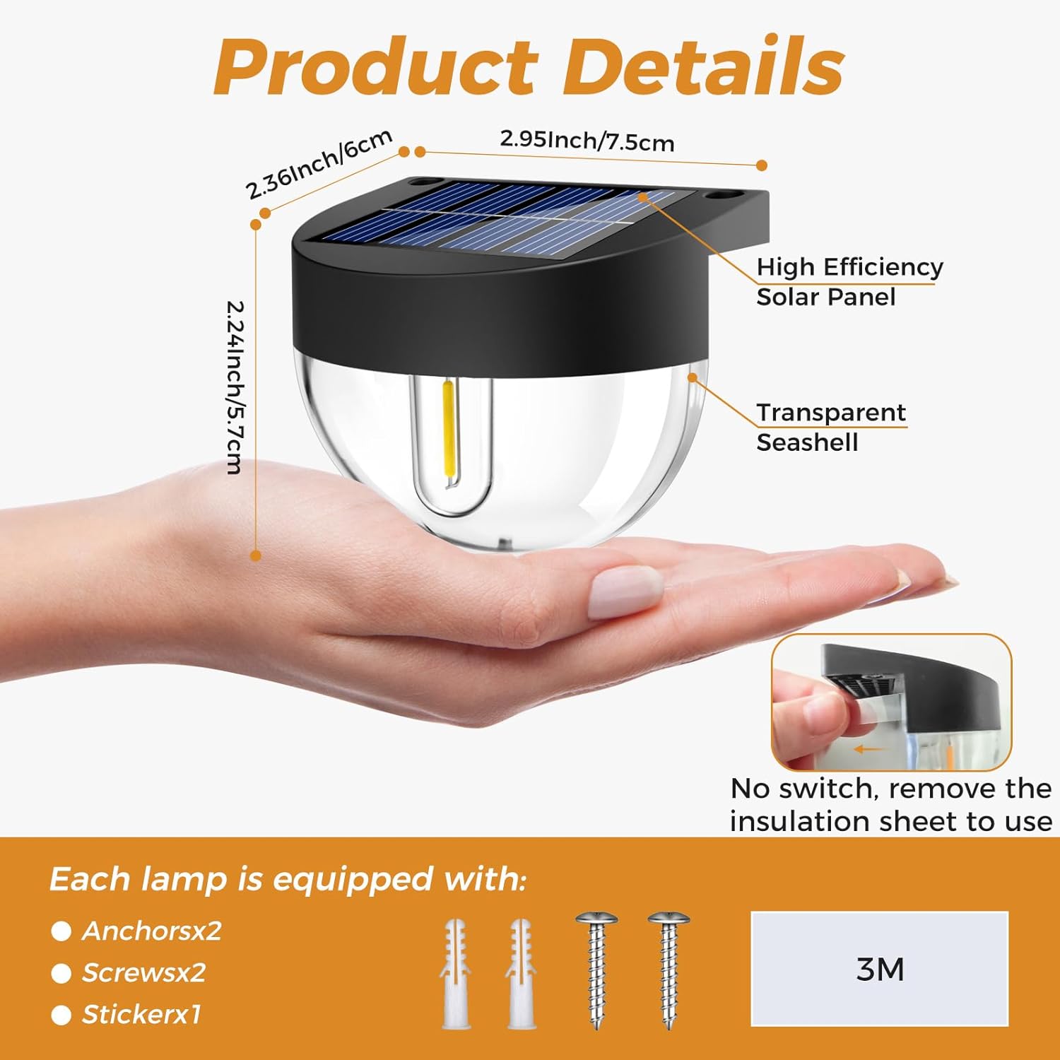 Thumbnail 1 de btfarm Solar Fence Lights Outdoor Garden - 8 Pack with Retro Edison LED Bulbs