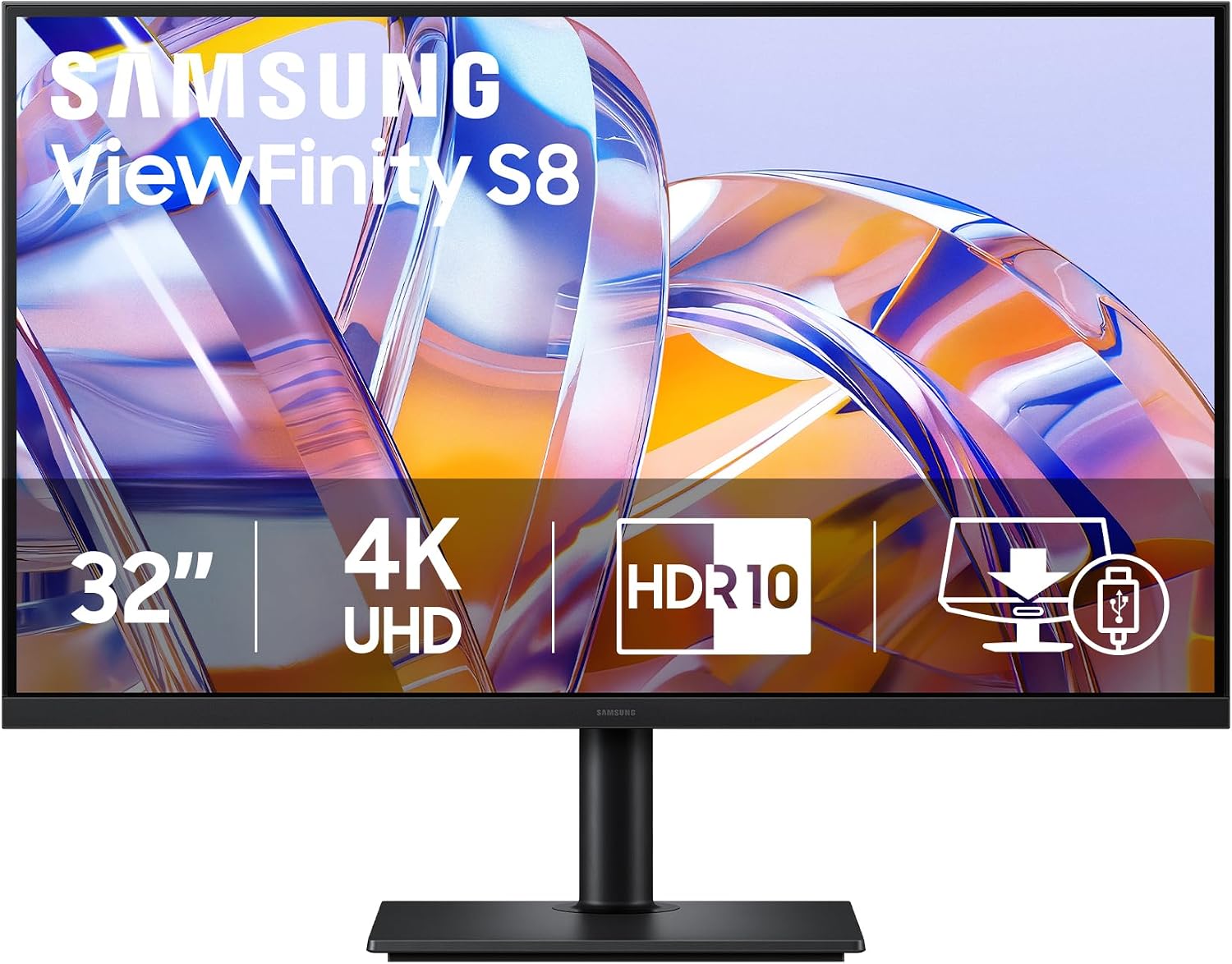 Detalle de Samsung 32" ViewFinity S8 (S80UH): 4K UHD Performance with USB-C and Ergonomic Design