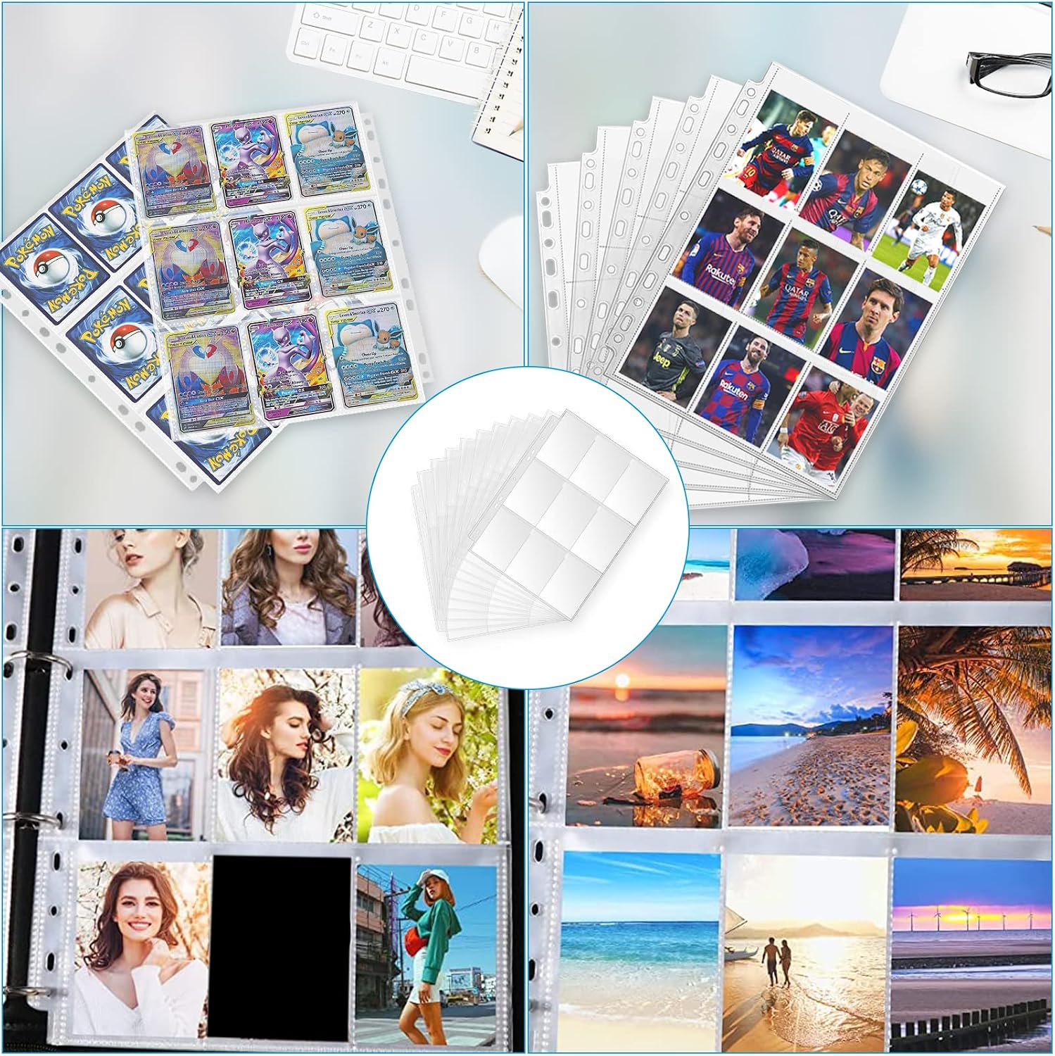 Detalle 1 de SQAFGYR Pochettes pour cartes, 630 compartiments