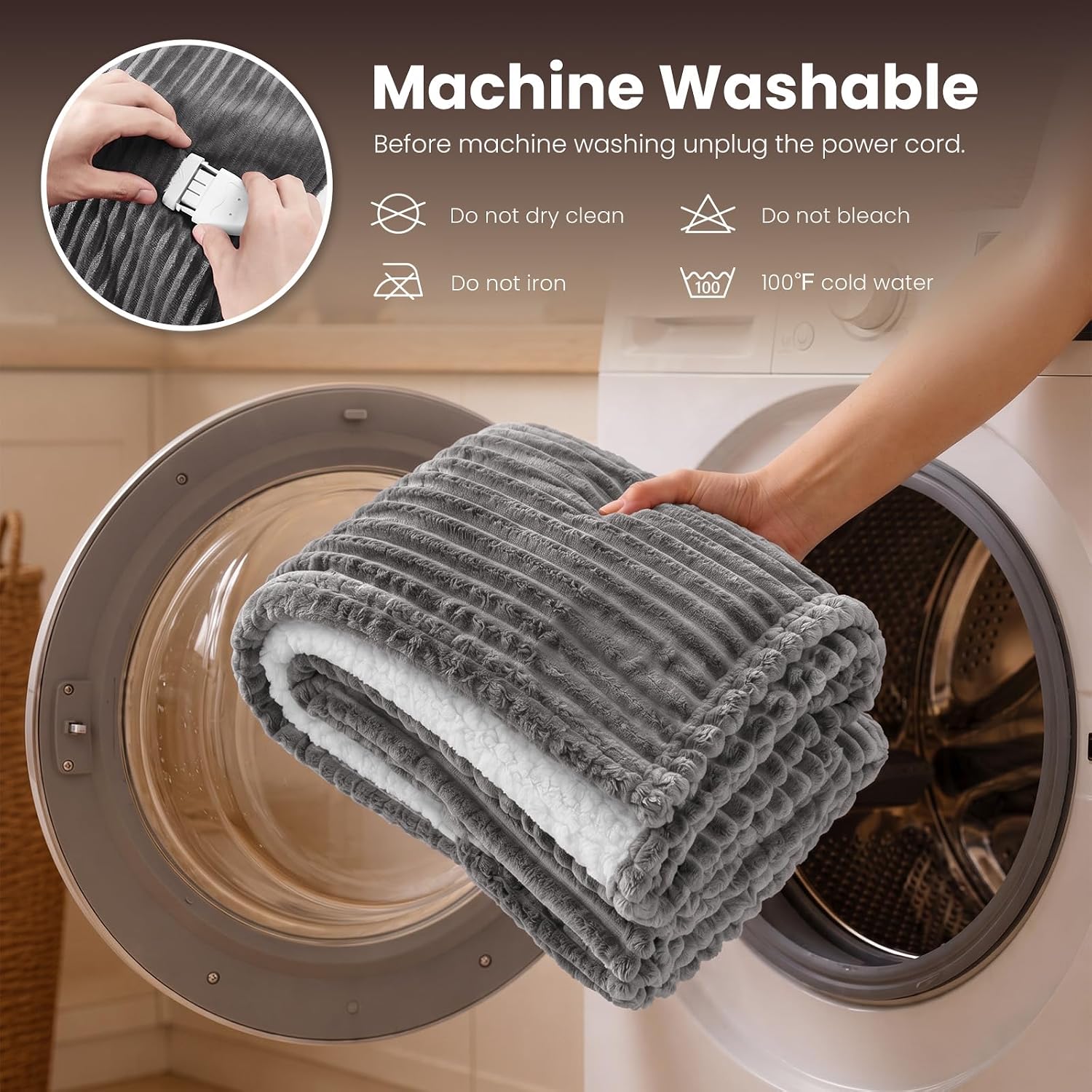 Thumbnail 6 de Homemate Heated Blanket 50x60