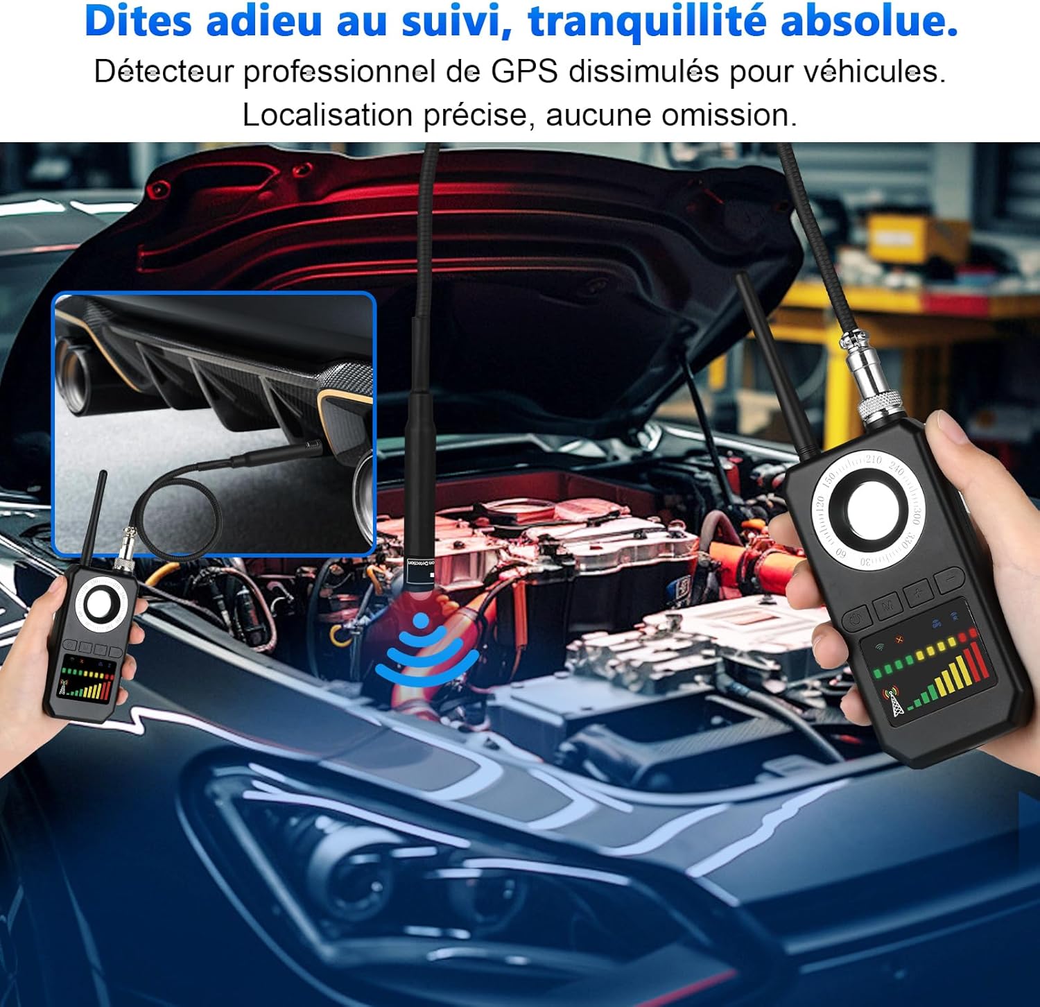 Thumbnail 3 de Diseleri Détecteur de Micros GPS et Caméra Cachée 4-en-1 — Protection discrète pour maison, bureau et voyage