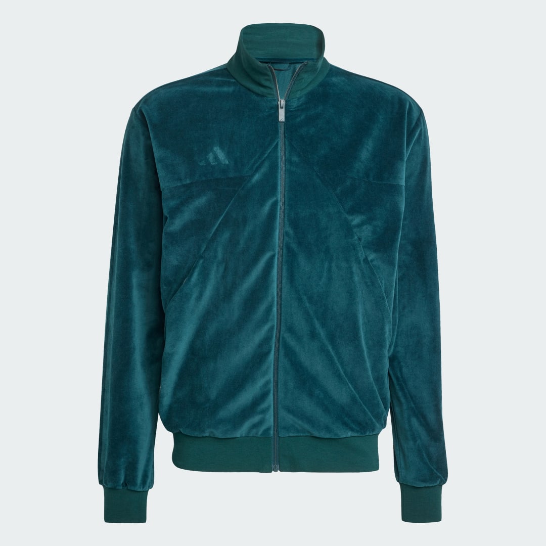 Thumbnail 3 de Chaqueta deportiva aterciopelada Adidas en verde — comodidad y estilo para entrenamiento diario