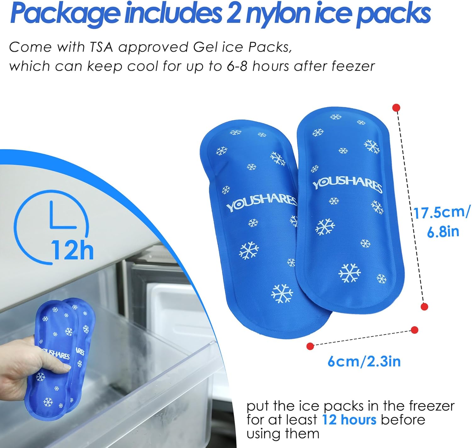 Thumbnail 5 de YOUSHARES Insulin Cooler Travel Case – Monjaro travel case with 2 Ice Packs for Diabetic Supplies