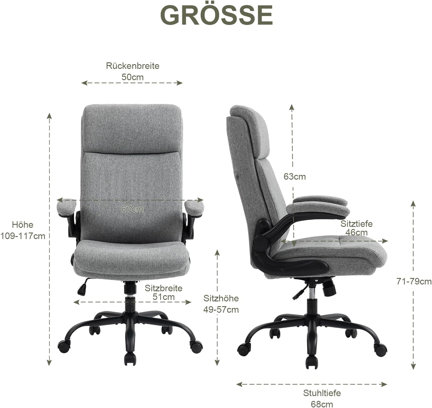 Thumbnail 1 de CASTLOVE Ergonomischer Bürostuhl 150 kg