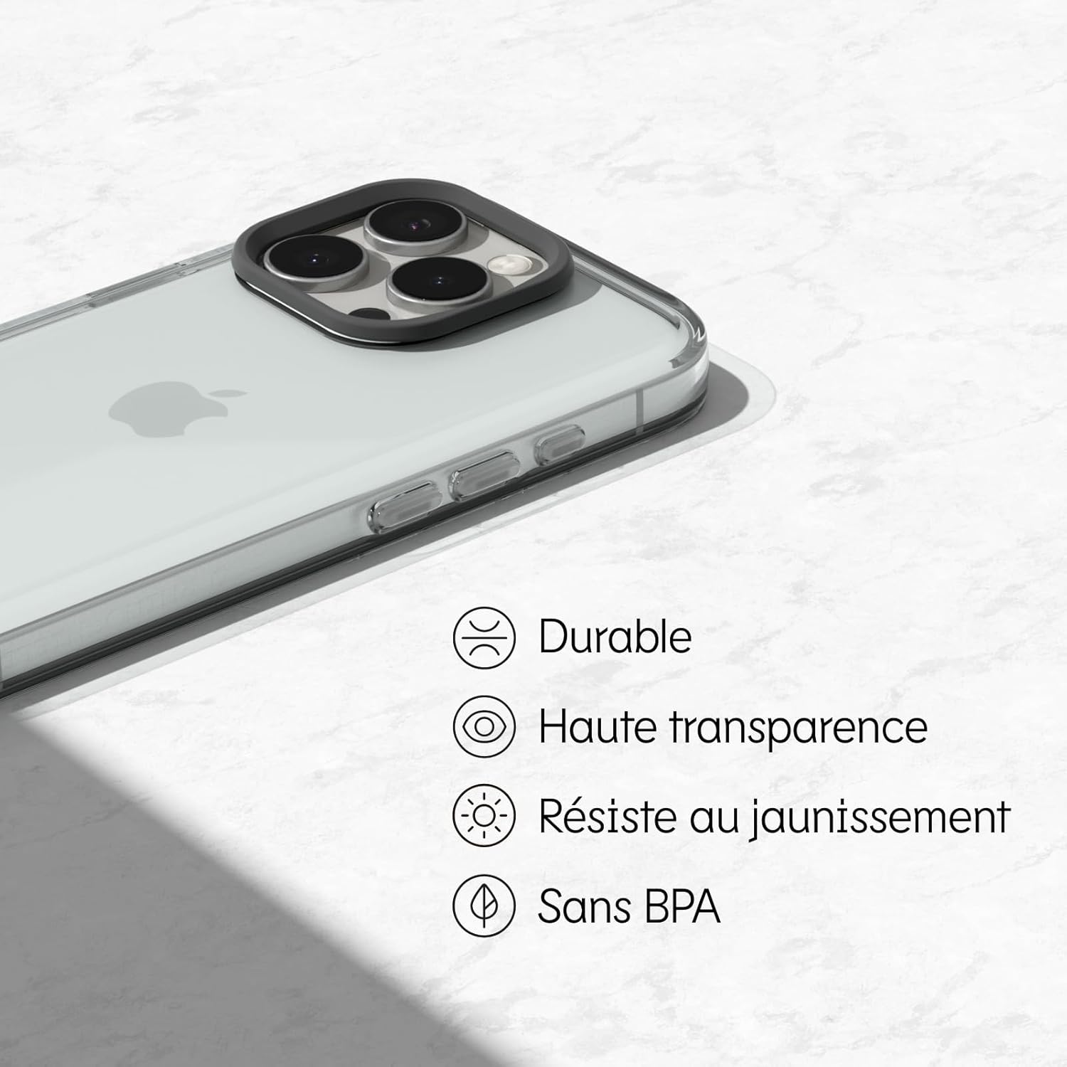 Thumbnail 4 de RhinoShield Coque Clear avec bouton de contrôle caméra pour iPhone 16 – Transparence élevée et protection anti-chute