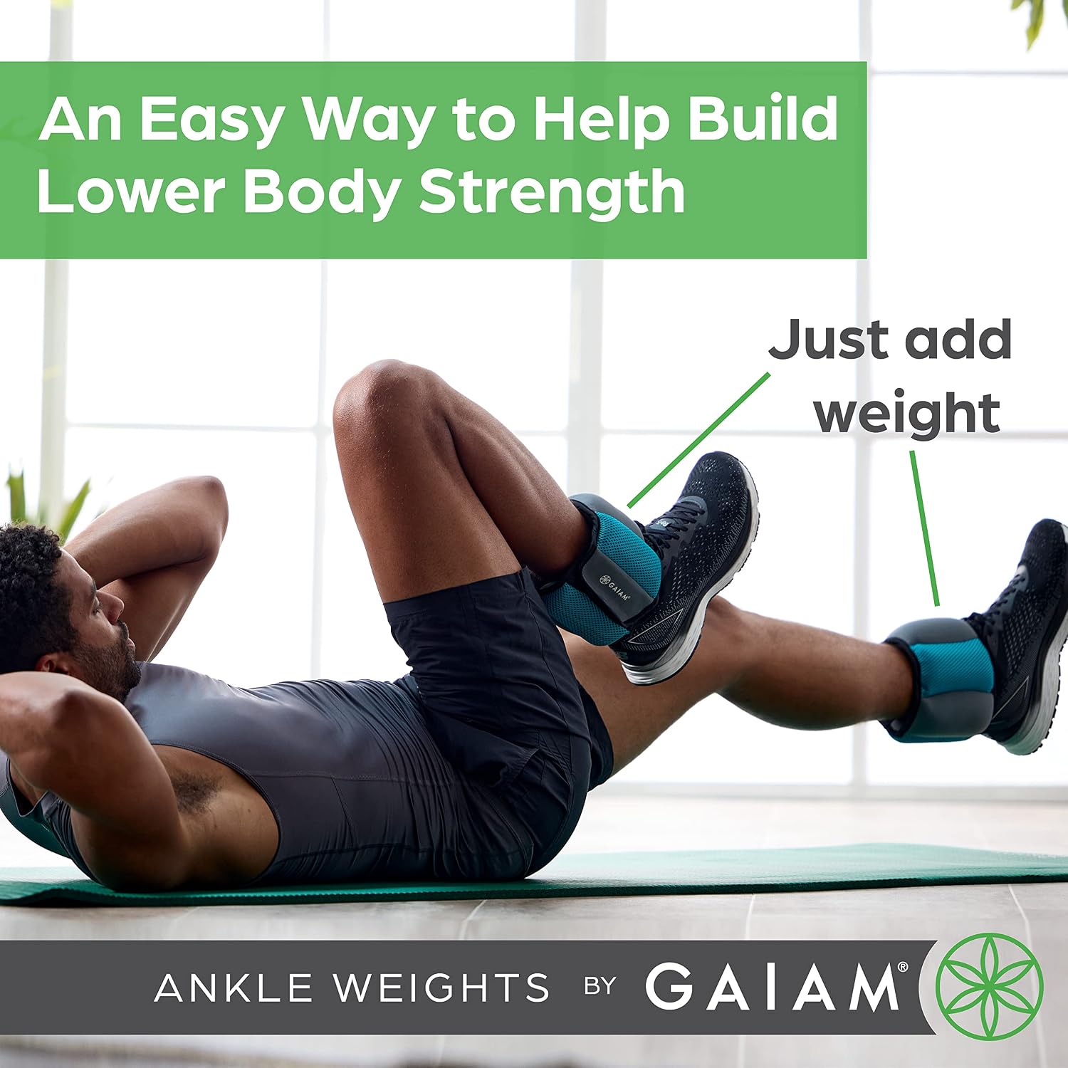 Detalle de Gaiam Wrist and Ankle Weights for Strength & Tone ๐๏ธโ