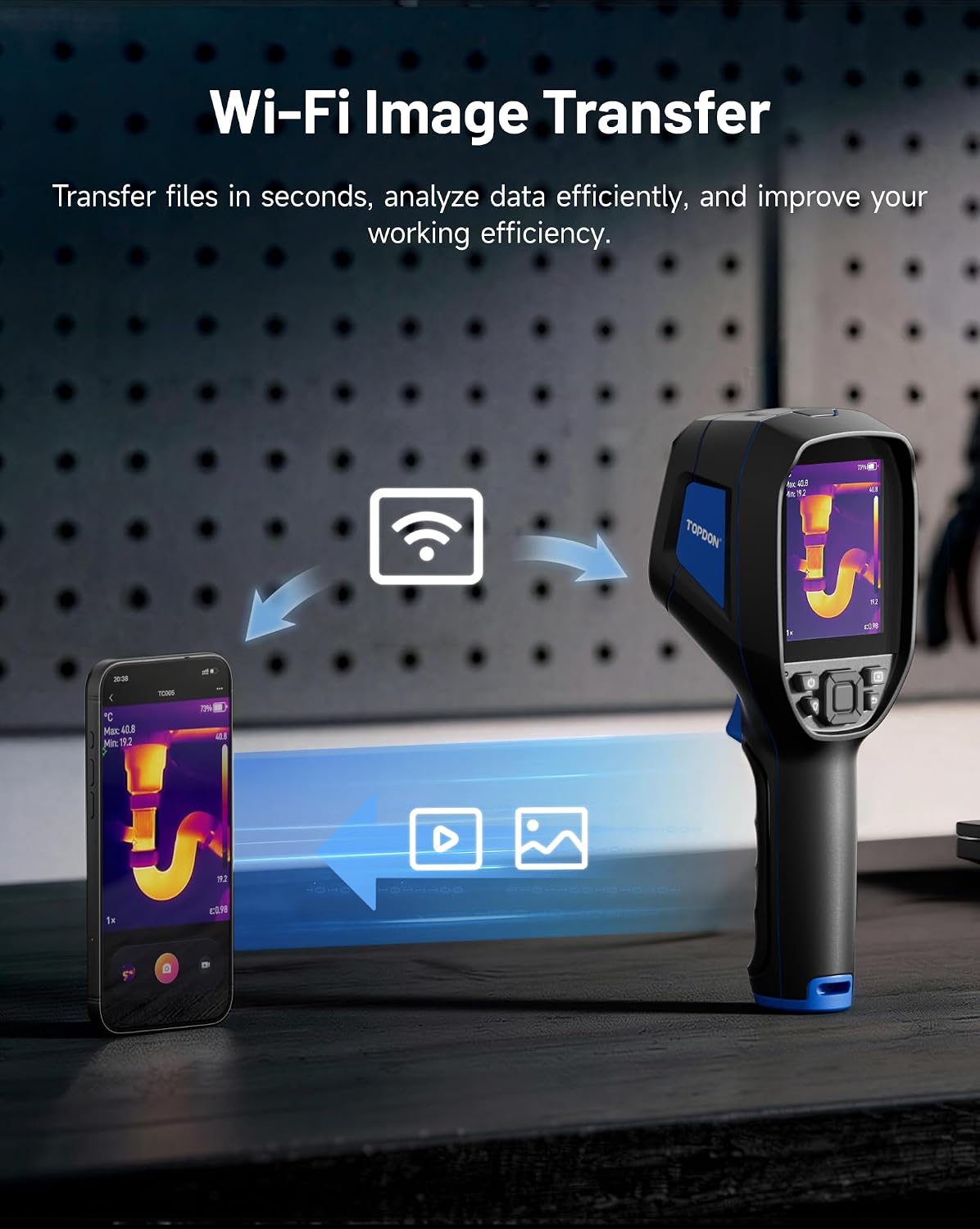 Detalle 2 de TOPDON thermal imaging camera with 3.5-inch display