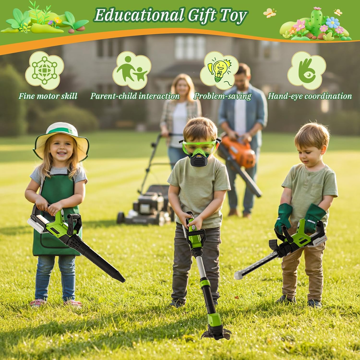 Thumbnail 2 de MUZREES UPGRADED Kids Tool Set (3-IN-1) Toddler Power Garden Tools with Sounds & Lights