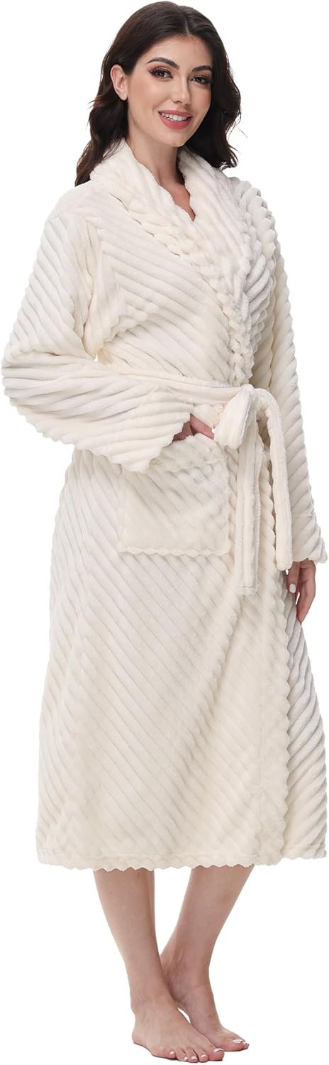 Thumbnail 6 de Yurhap Premium Robes for Women - Super Soft Cozy Fleece Bathrobe
