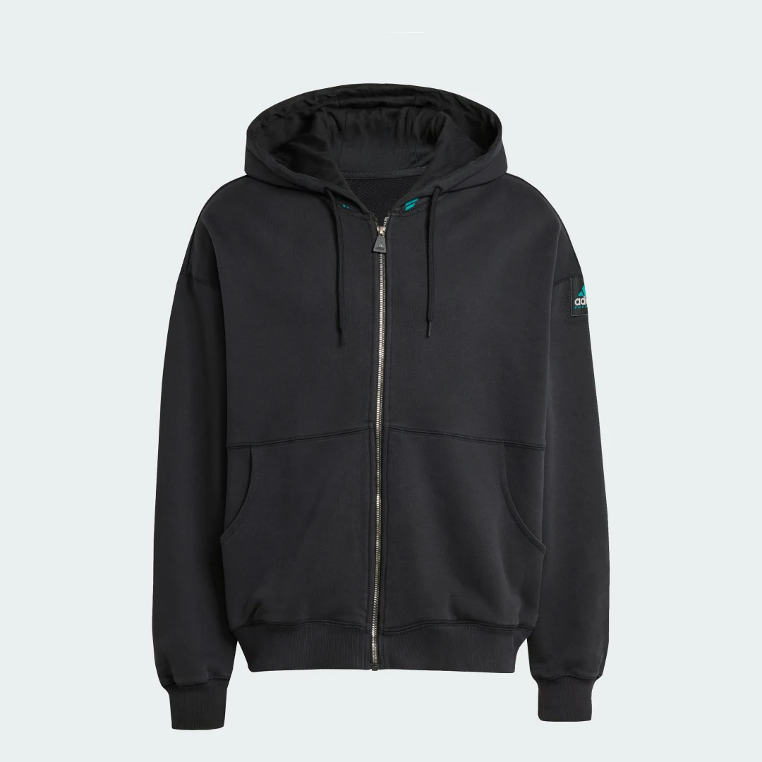 Detalle 2 de adidas Chaqueta con capucha EQT Fleece en negro