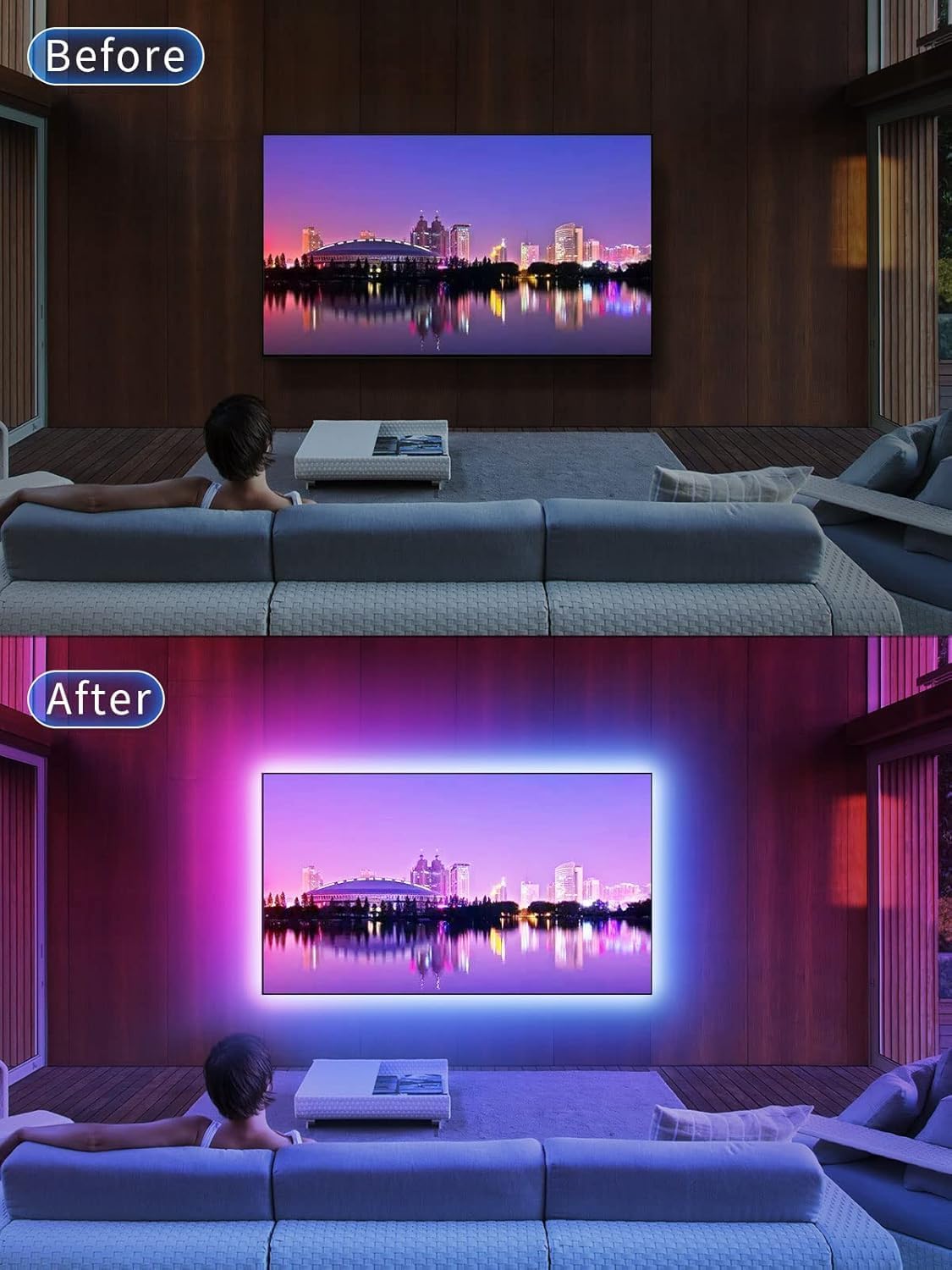 Thumbnail 3 de GIPOYENT TV Light Strip LED 9,8 ft para TV 32-50
