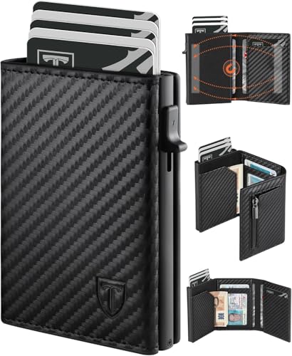 Detalle de TEEHON carteras para hombre con cierre magnético y tarjetero RFID/NFC (caja de regalo)