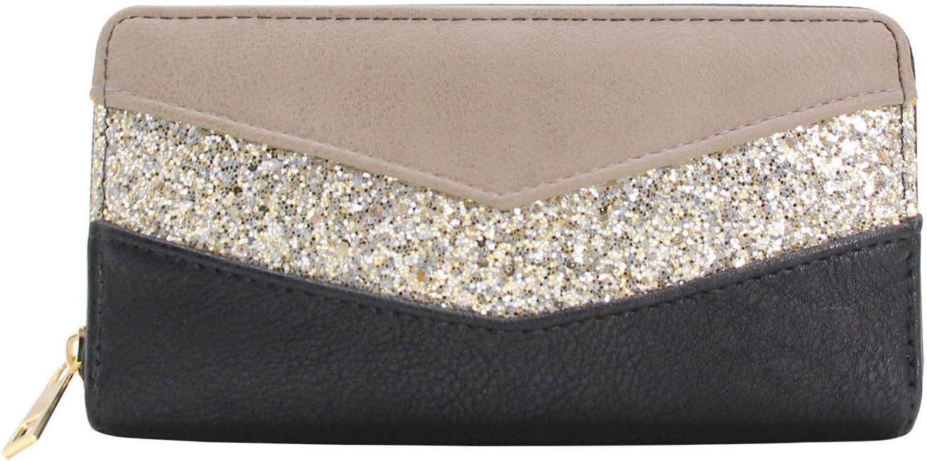 Detalle de CRAZYCHIC Portafoglio Paillettes Strisce 23 cm