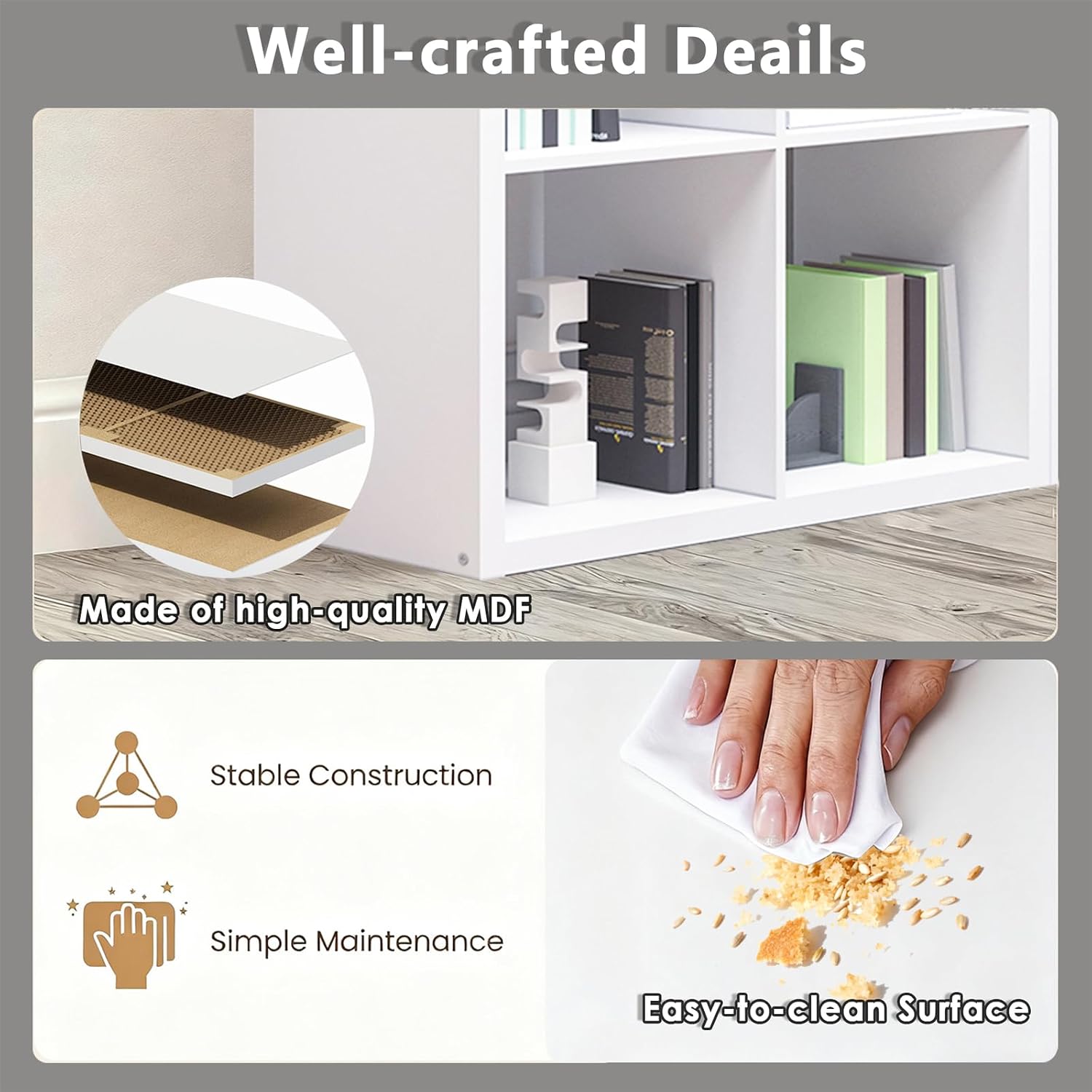 Detalle 2 de CTESNE 6-Cube Storage Organizer Shelf