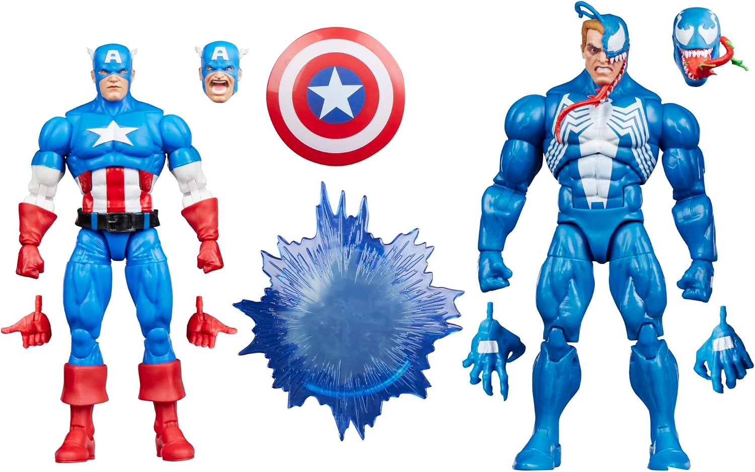 Detalle de Marvel Press Gamerverse Captain America vs Venom 15 cm