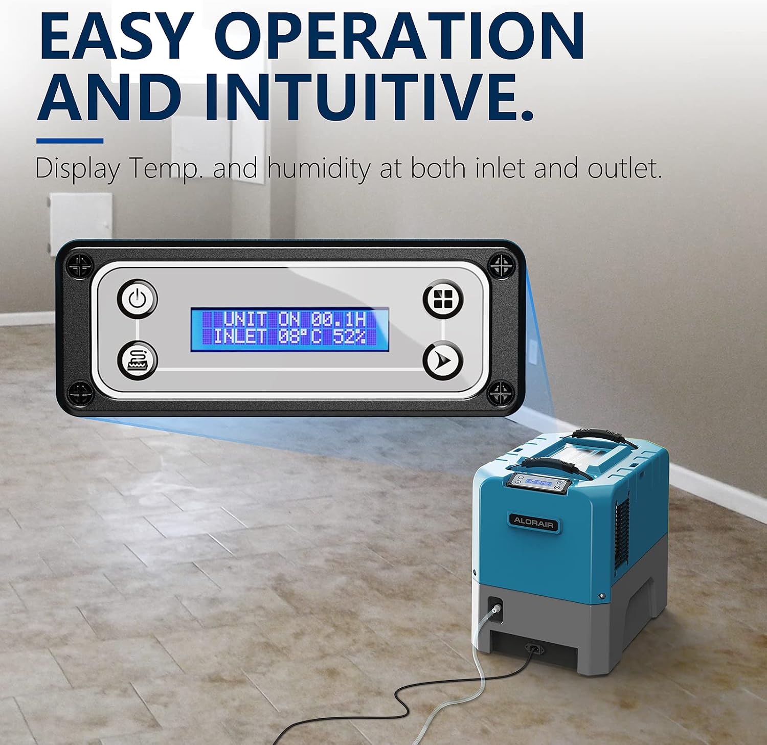 Detalle de ALORAIR Storm LGR Extreme 20536 Commercial Dehumidifier, 180 PPD, Built-In Pump