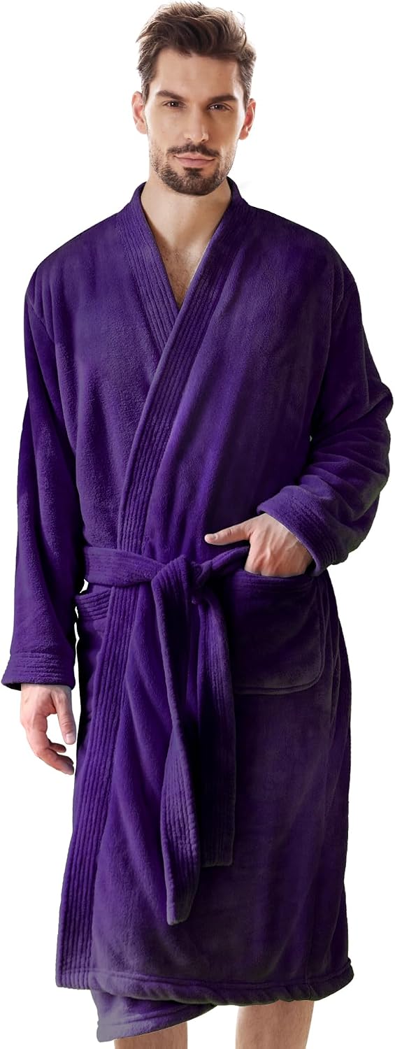 Detalle de PJGGZ Men’s Towel Robe, Soft Quick-Dry Kimono Bathrobe