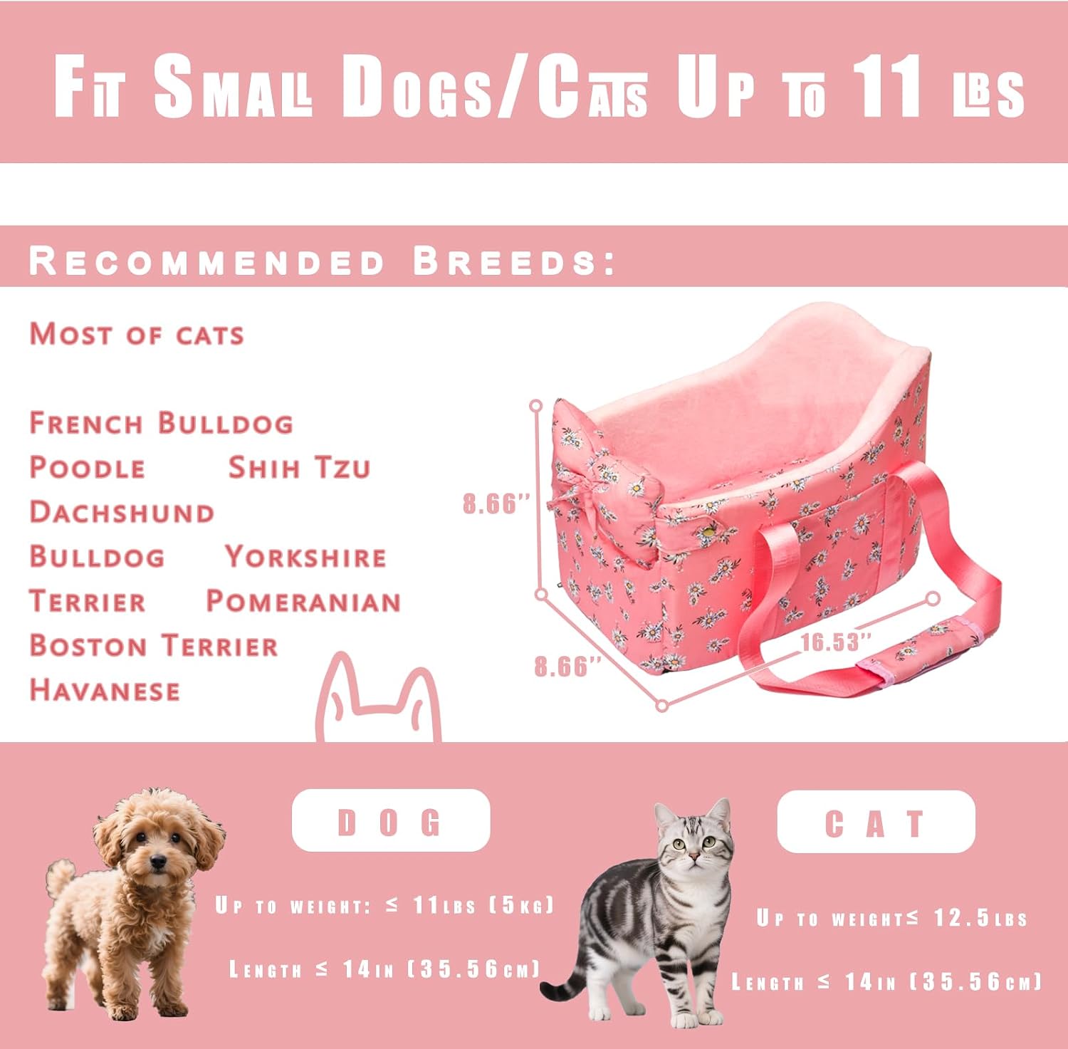 Thumbnail 2 de Cullaby Console Dog Car Seat 11 lbs car booster