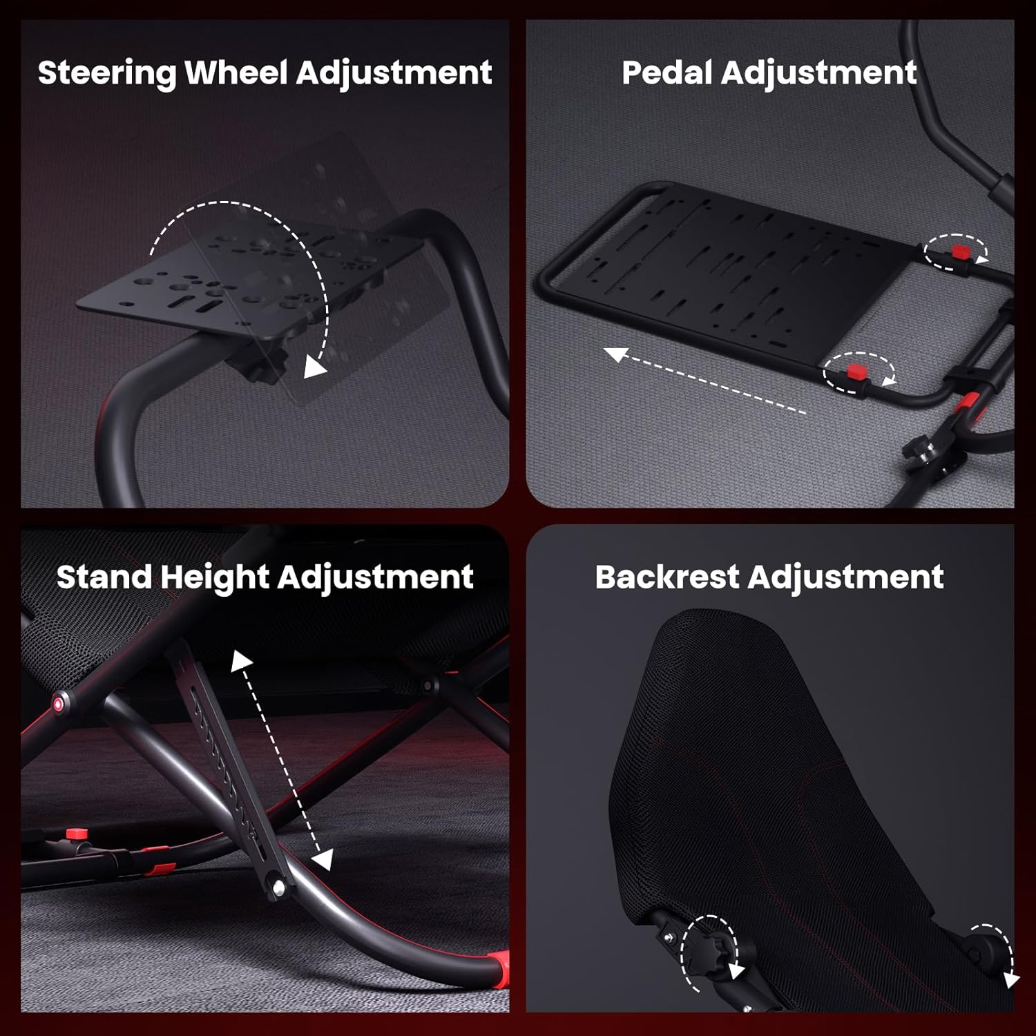 Thumbnail 3 de RACGTING Racing Simulator Cockpit for G29/G920/G923 with Foldable, Adjustable Seat