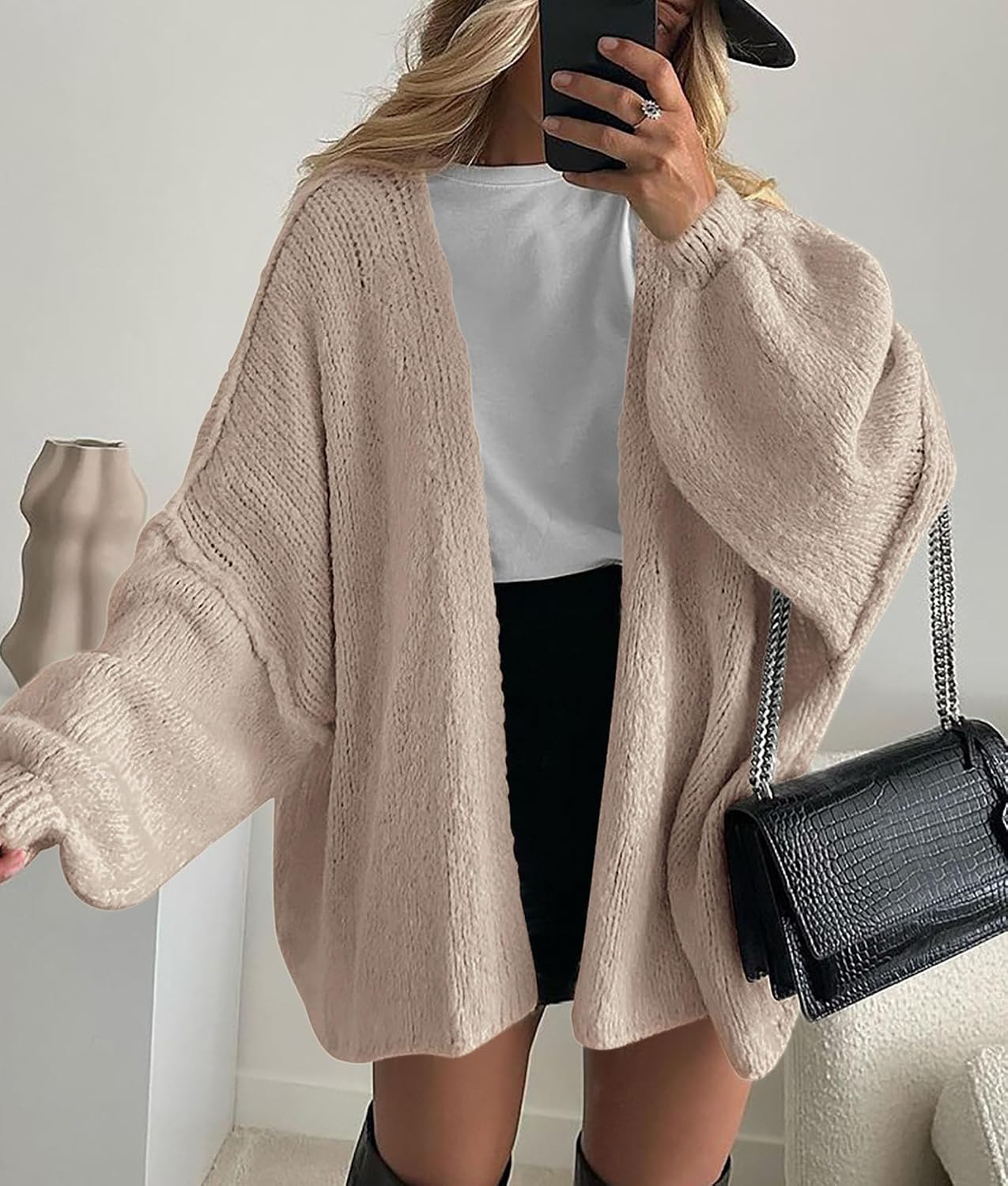 Detalle de PRETTYGARDEN 2026 Oversized Cardigan sweater