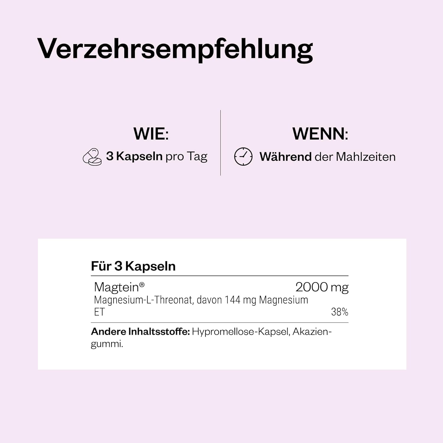 Thumbnail 5 de SuperSmart Magnesium L‑Threonat (Magtein®) – 60 Kapseln für weniger Müdigkeit & Unterstützung von Nerven und Muskeln