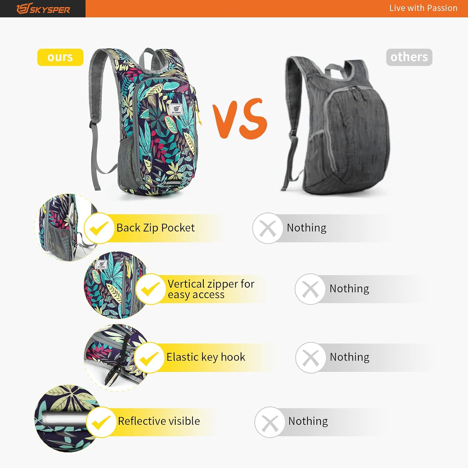 Thumbnail 6 de SKYSPER Small Daypack 10L: Packable, Lightweight Travel Daypack for Everyone