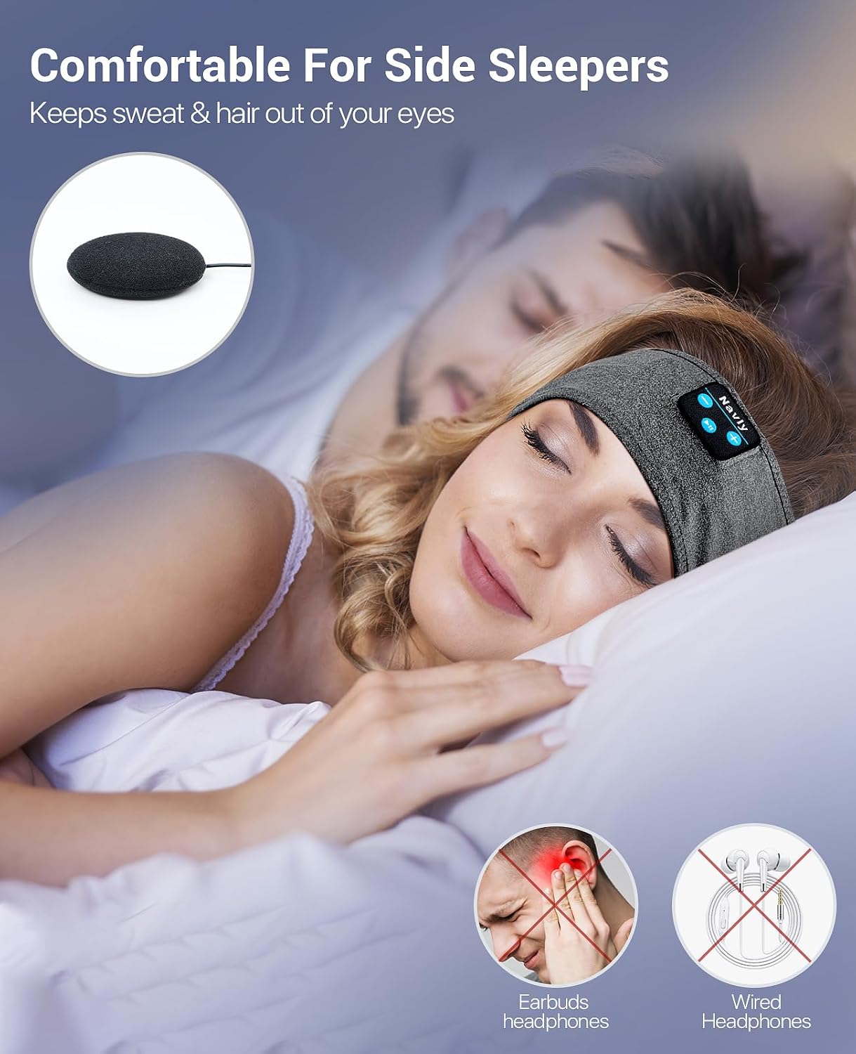Detalle 2 de Navly Auriculares para Dormir Bluetooth 11 h