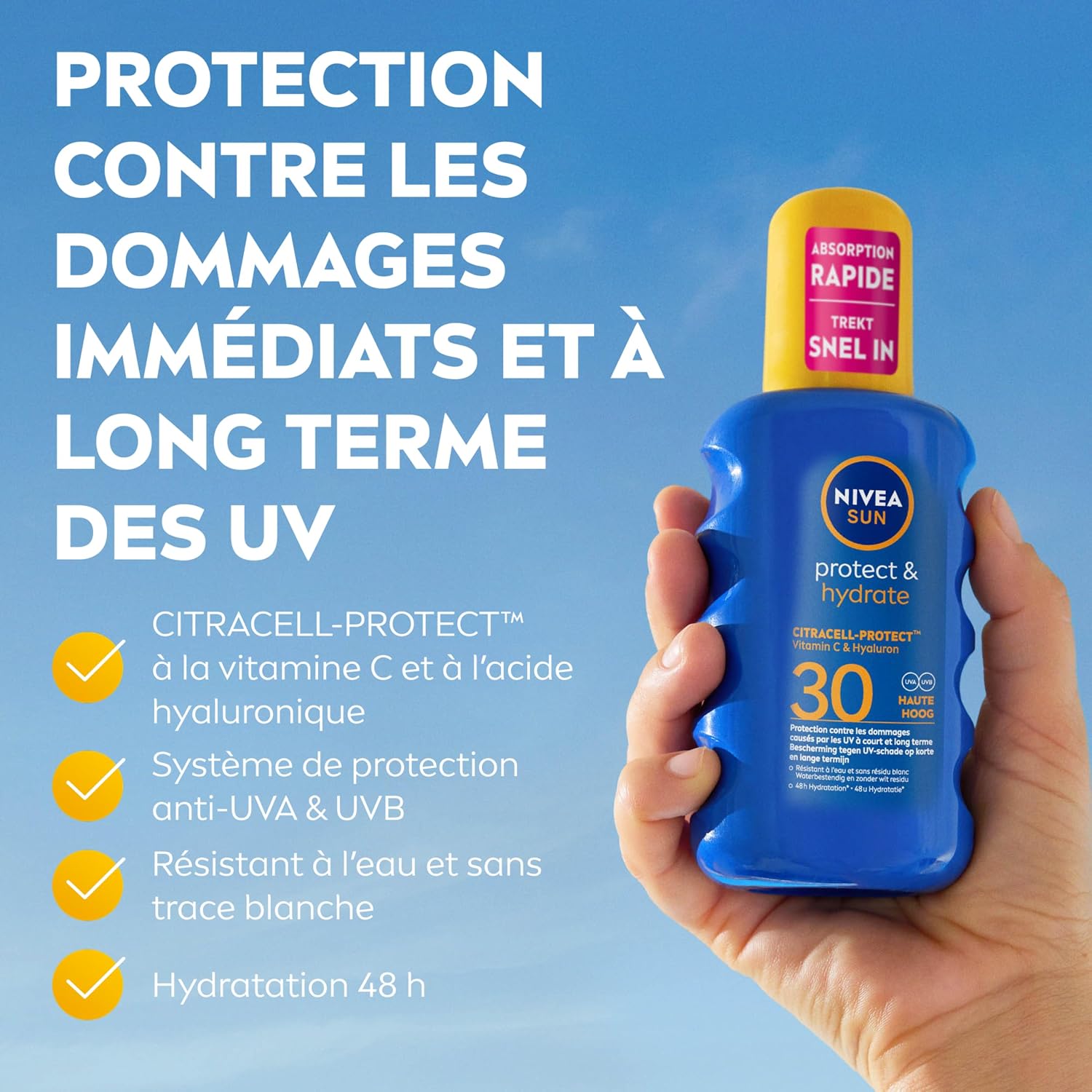 Detalle 2 de NIVEA SUN Spray 200 ml Protect Hydrate