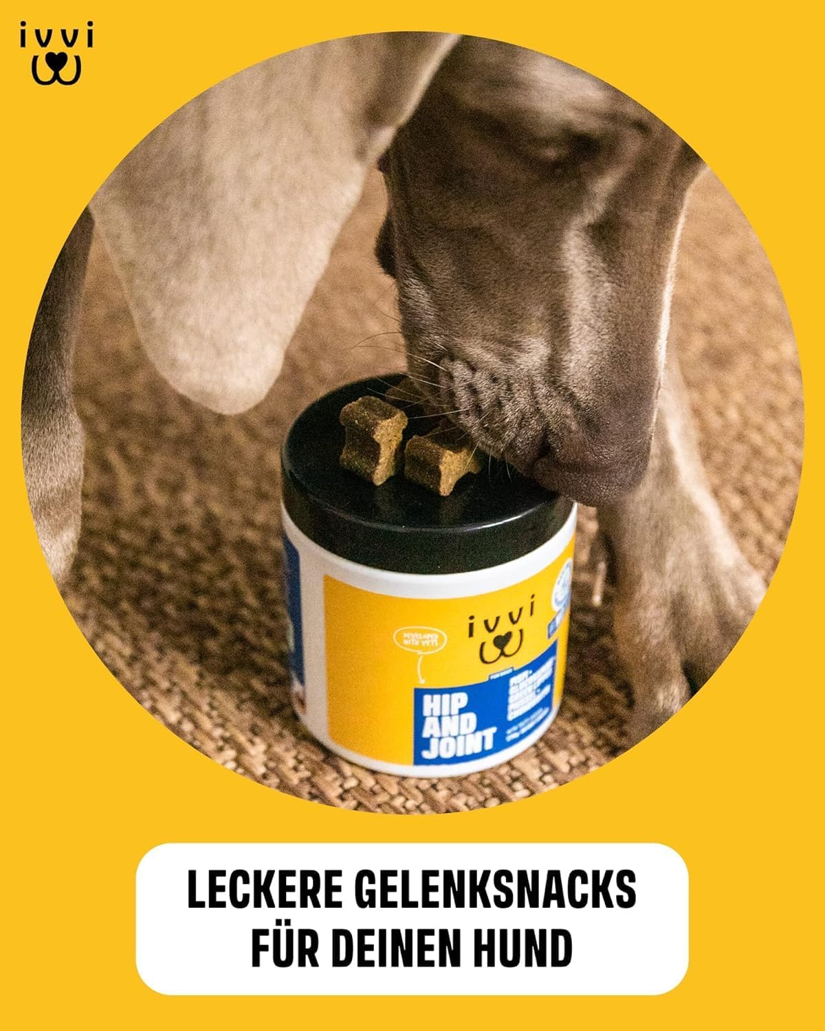 Detalle 2 de ivvi Hip & Joint Gelenktabletten 60 Snacks