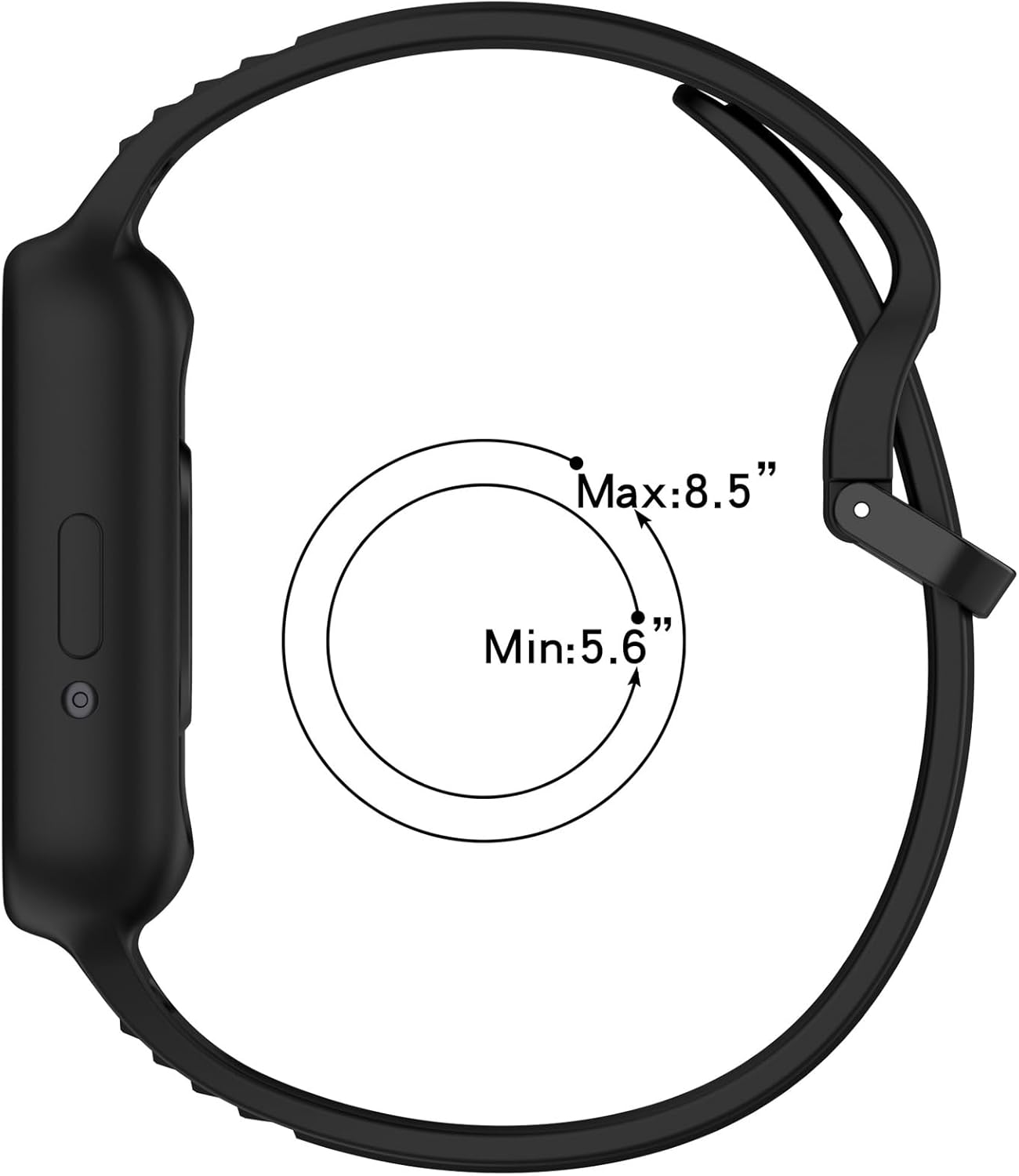 Detalle de LOKEKE Replacement TPU Band for Samsung Galaxy Fit 3 (Black+Grey) – Compatible