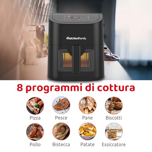 Detalle de Melchioni Family Friggitrice ad Aria Emma 5L: coture croccanti con poco olio