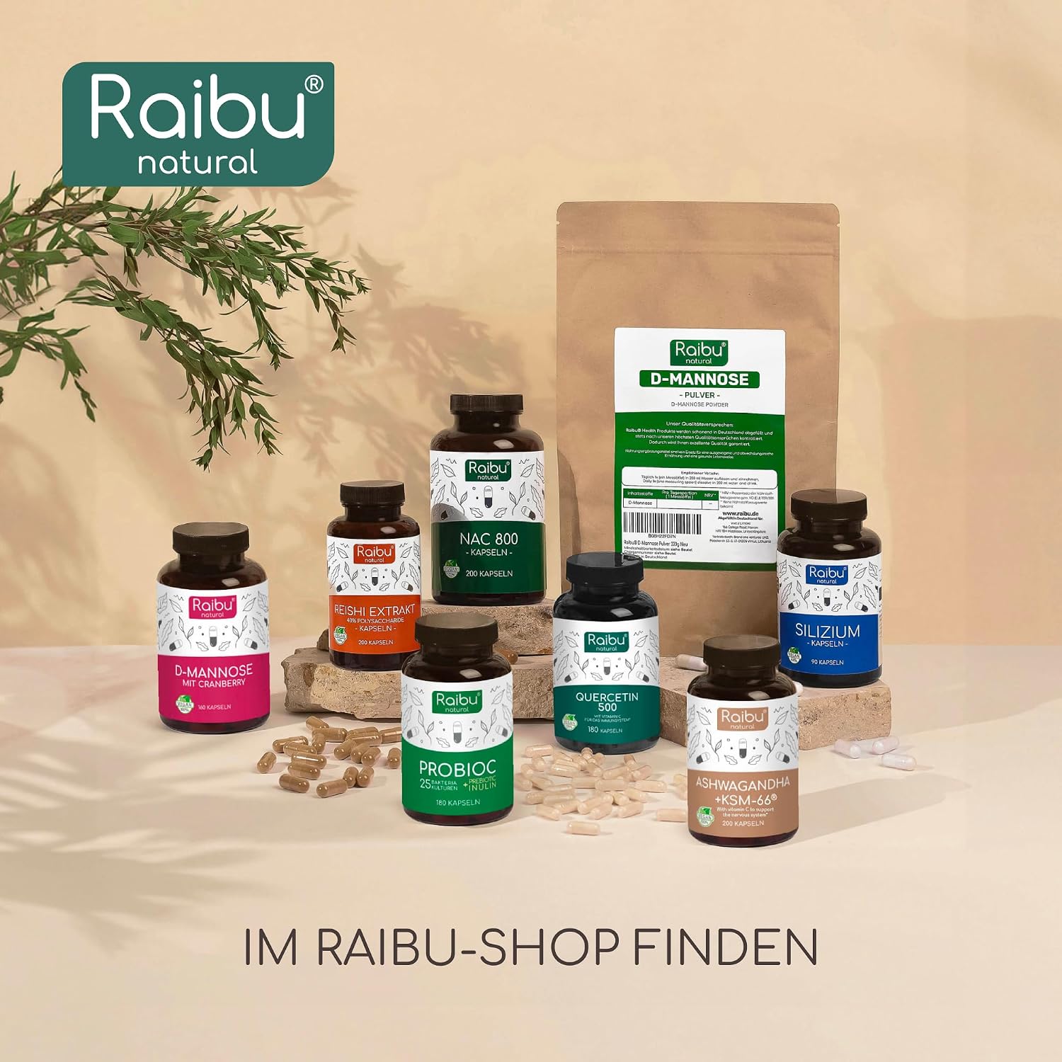 Thumbnail 6 de Quercetin Hochdosiert von Raibu – 180 Kapseln, 500 mg pro Kapsel, vegan, ohne Zusatzstoffe