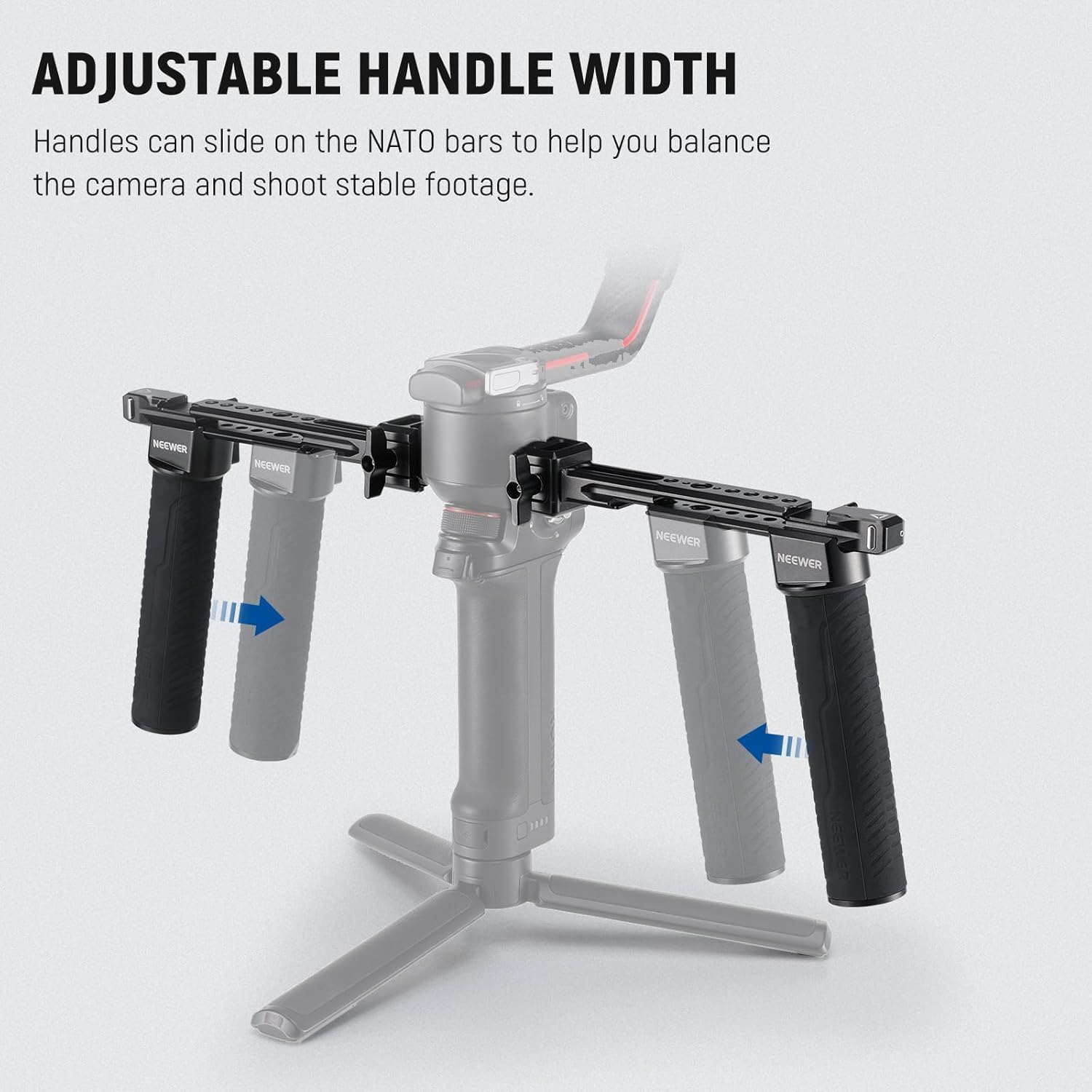 Thumbnail 5 de NEEWER GA006 – double poignée NATO compatible DJI Ronin (RS4/RS4 Pro/RS3/RS3 Pro/RS2/RSC2, etc.)