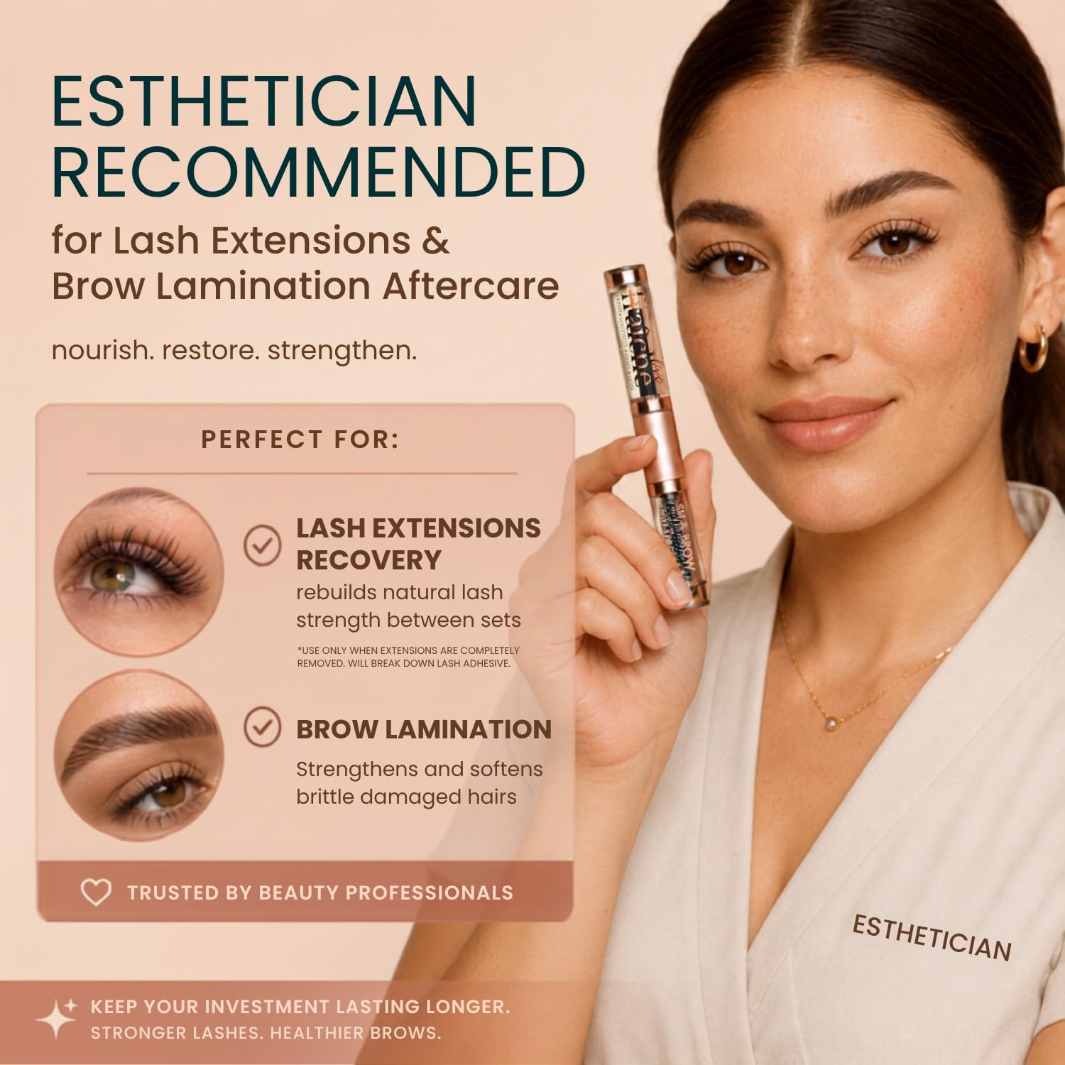 Detalle 2 de USDA Organic Castor Oil Lash Serum with Mascara Tube