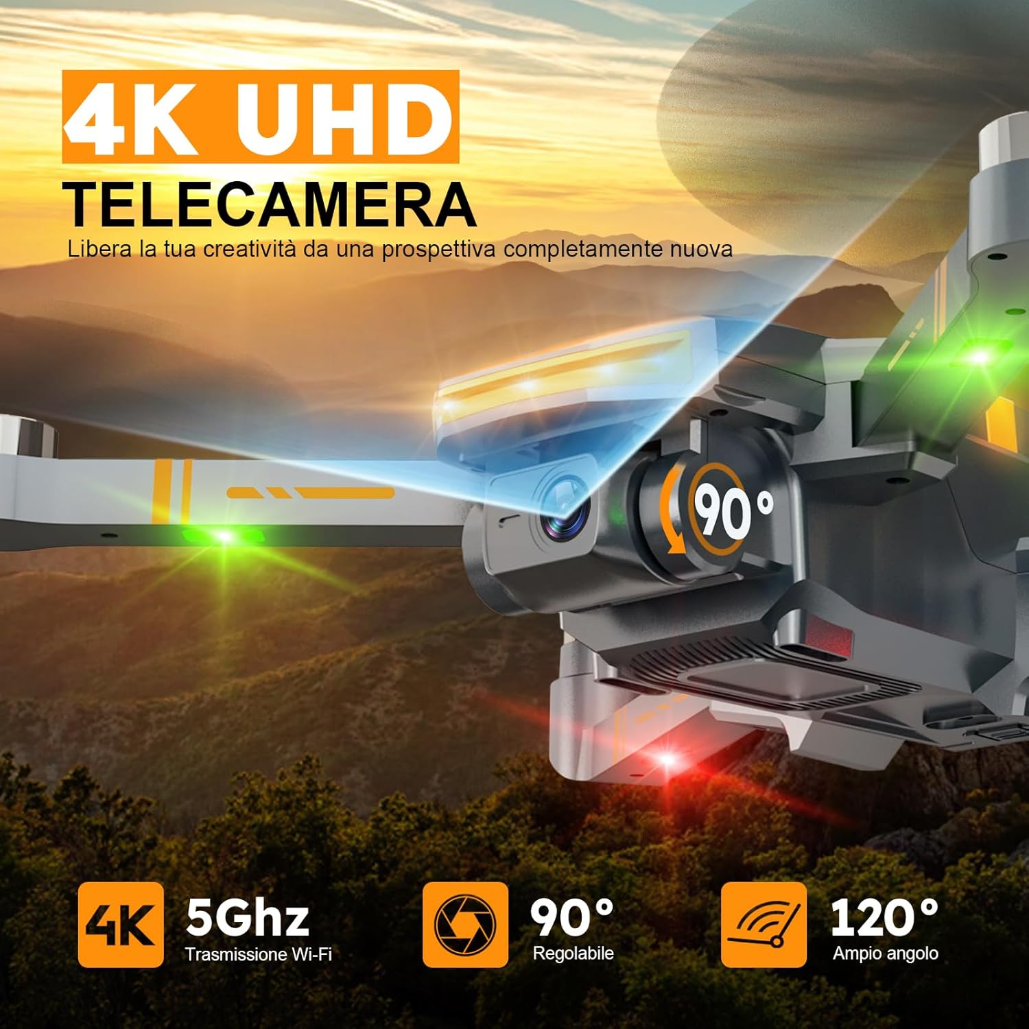 Detalle de G9 GPS Drone con Telecamera 4K: compatto, leggero e versatile per adulti e bambini