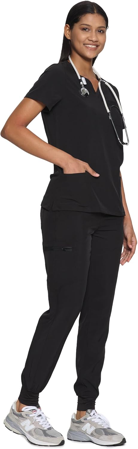 Thumbnail 3 de COZYFIT Scrubs for Women Set (V-Neck Top & Jogger Pants) with 8 Pockets
