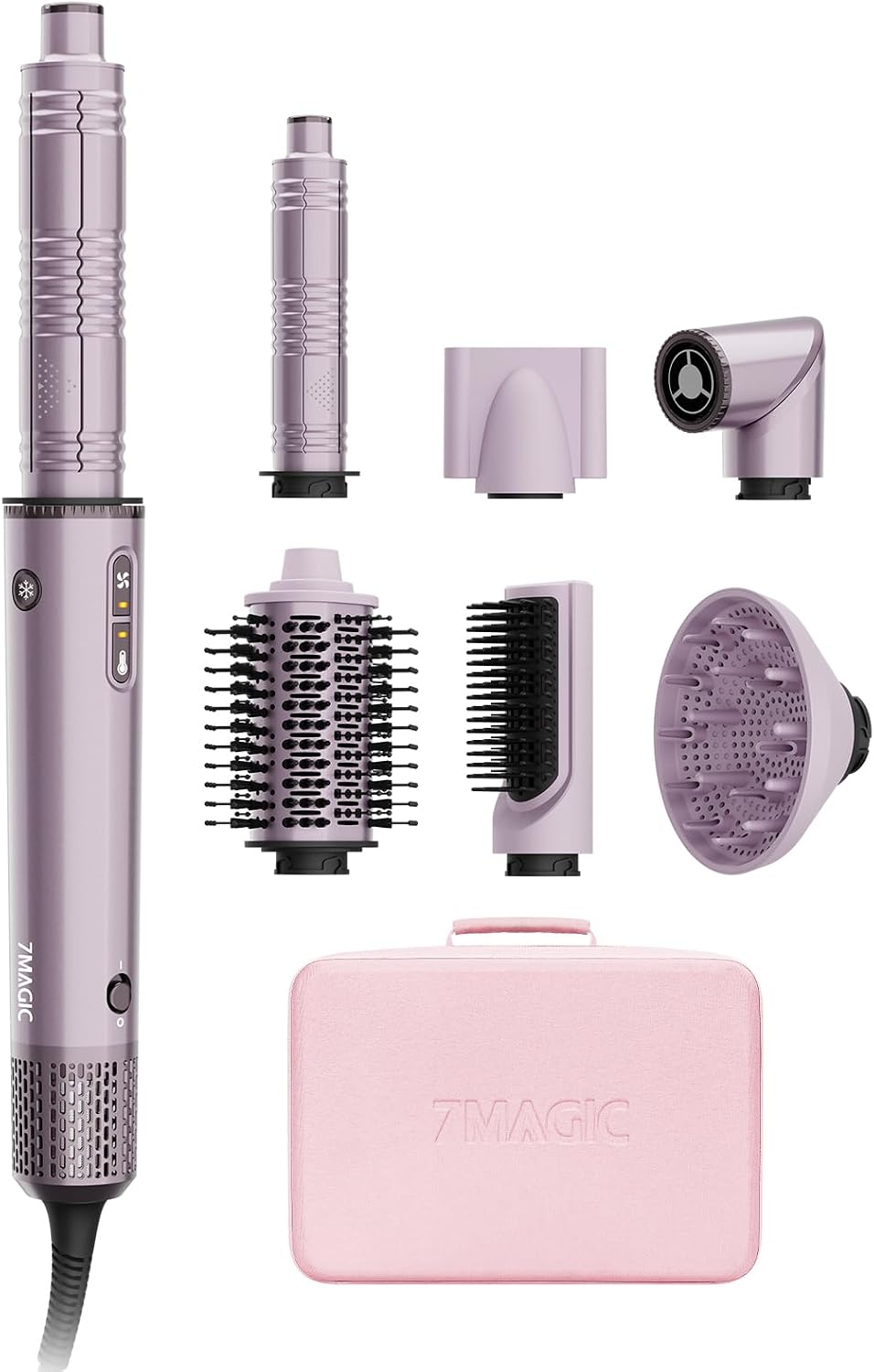 Detalle de 7MAGIC TD2301 7-in-1 Multi Hair Styler, Ionic, Auto-Wrap Curlers, Purple