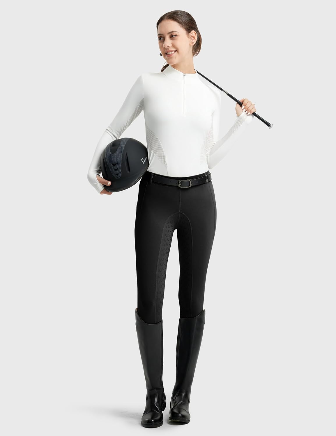 Detalle de FitsT4 Sports Women's Full Seat Riding Tights with Silicon Grip