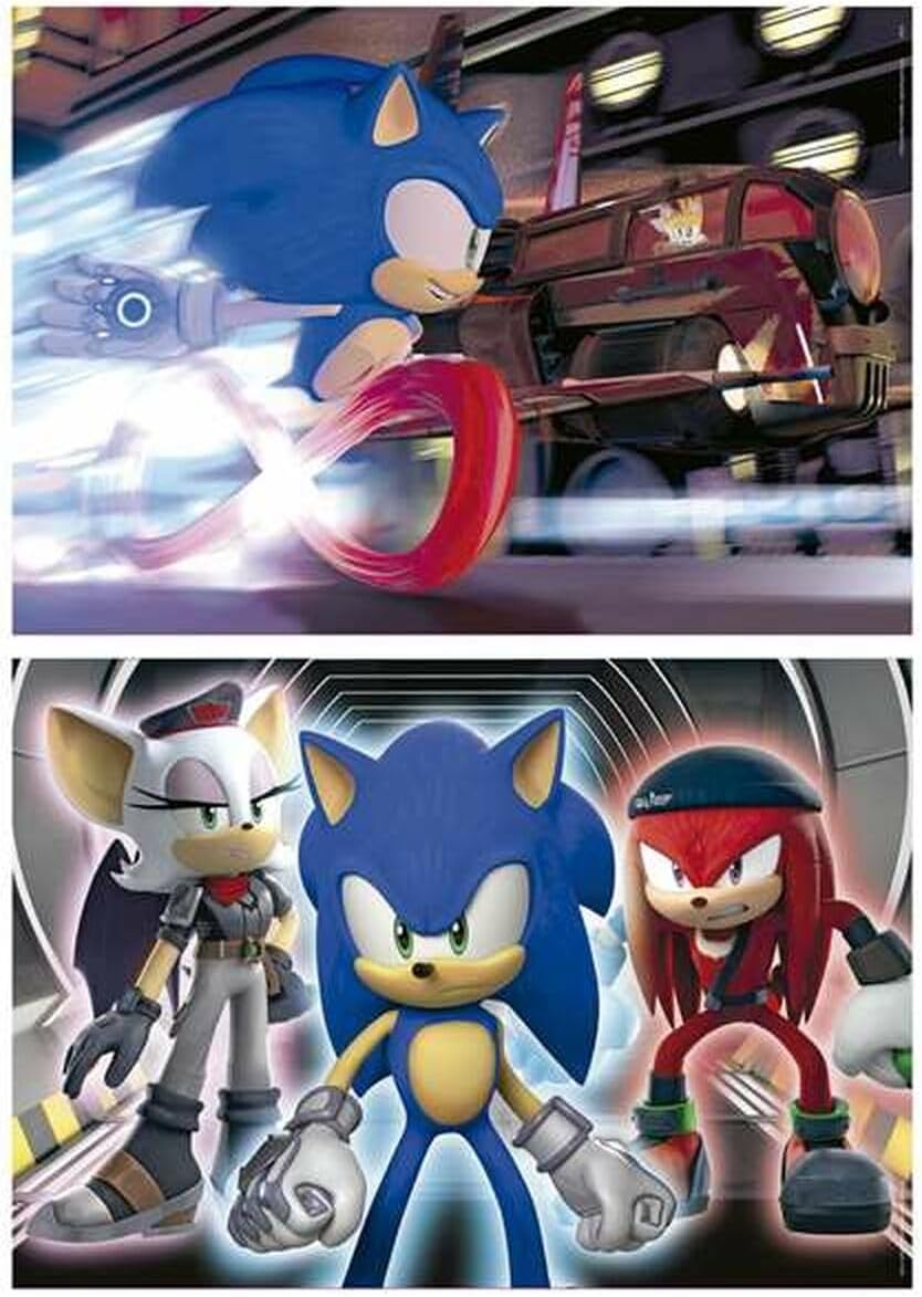 Thumbnail 1 de Educa – Lot de 2 puzzles pour enfant 100 pièces « Sonic Prime Neon » (qui brillent dans l’obscurité), dès 6 ans