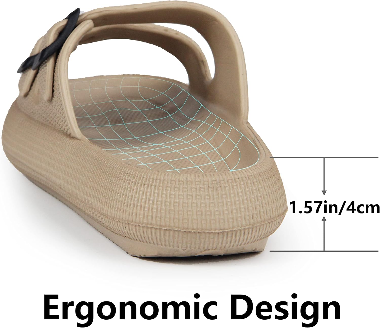 Thumbnail 3 de Weweya Pillow Sandals for Women and Men — Double Buckle Adjustable EVA Slides