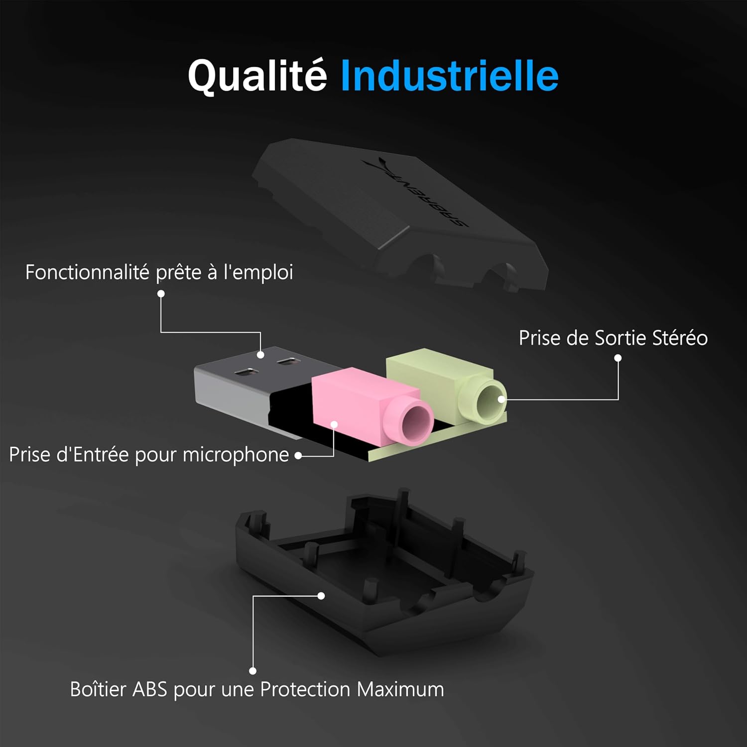 Thumbnail 4 de SABRENT AU-MMSA Carte son USB externe avec micro