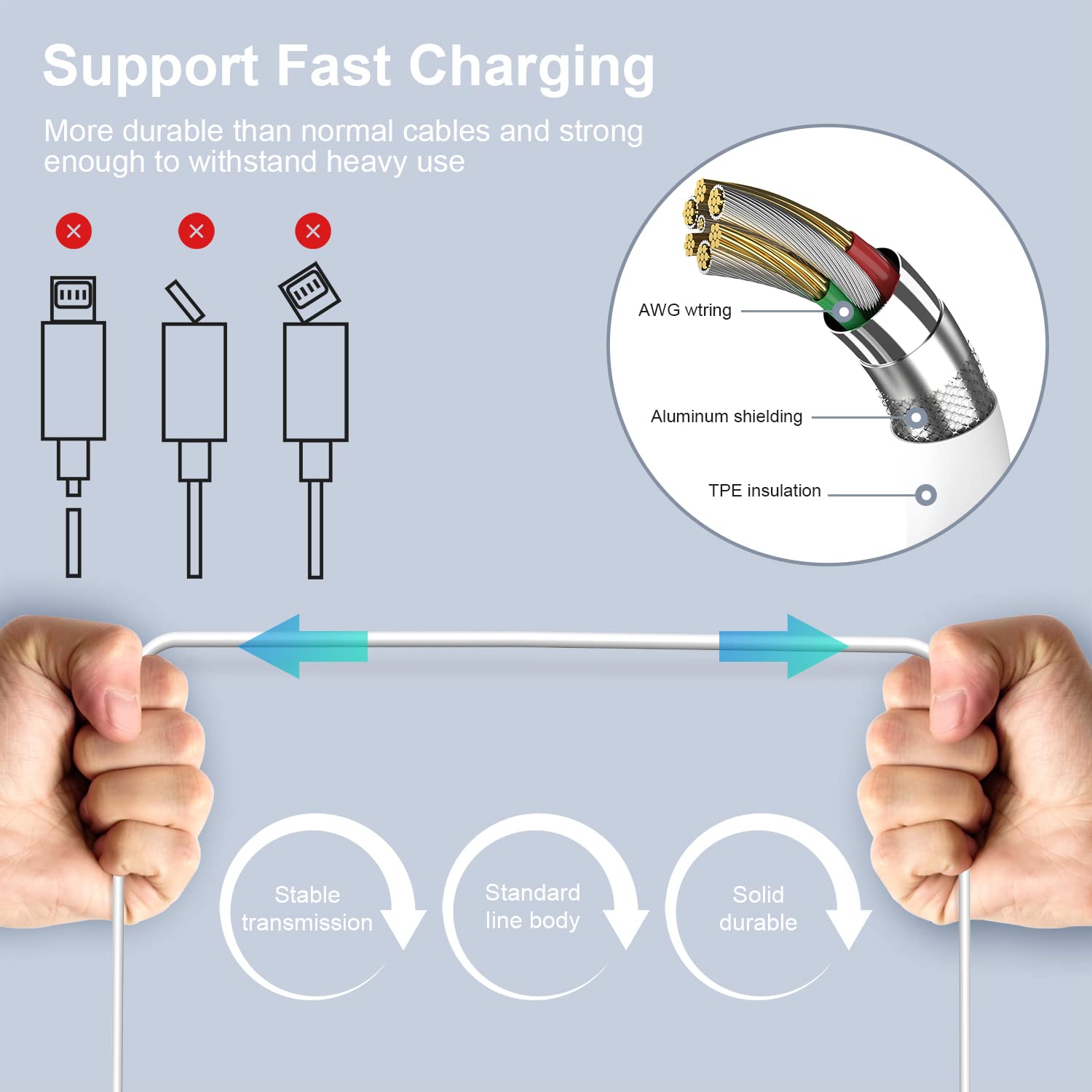 Thumbnail 3 de CyvenSmart 3Pack Apple MFi Lightning Cable