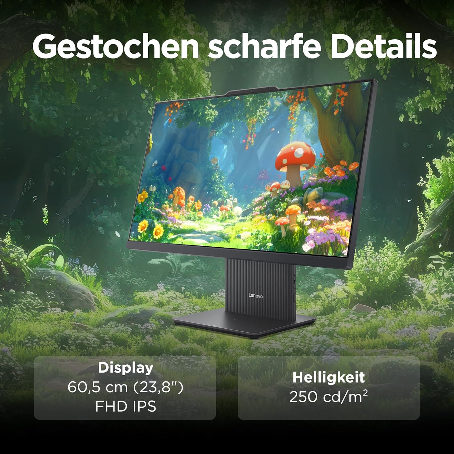 Thumbnail 6 de Lenovo IdeaCentre All-in-One PC 23.8" – Ryzen 5, 16GB RAM, 1TB SSD, Win11, inklusive Maus/Tastatur