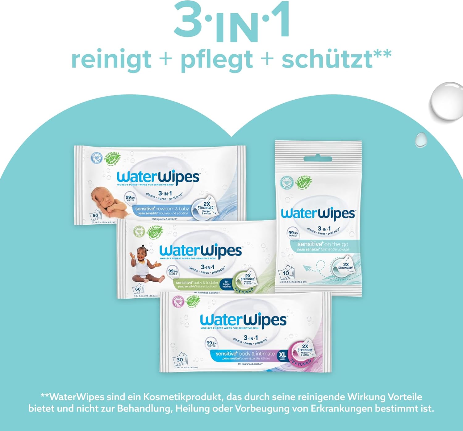 Thumbnail 6 de WaterWipes Sensitive+ Feuchttücher 100 Stück
