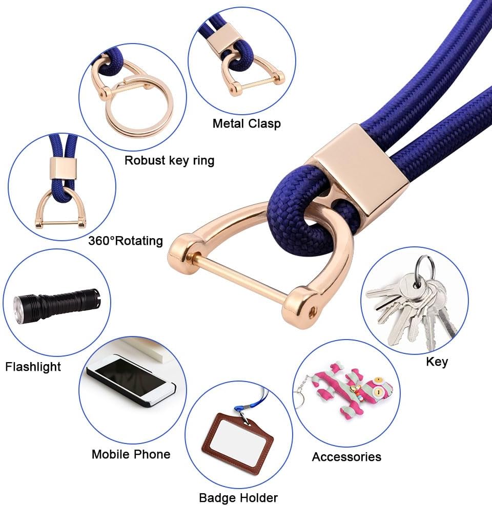 Detalle 2 de Vicloon Nylon Neck Lanyard with Metal Ring for Keys, Badges and Phones