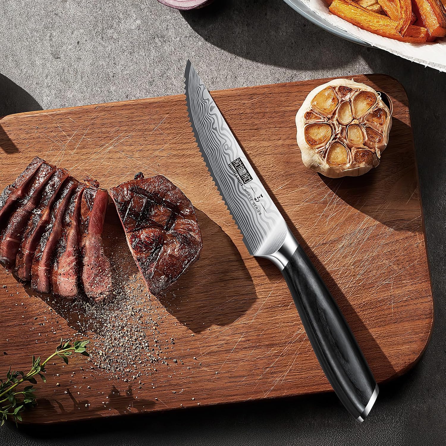 Detalle 1 de HOSHANHO Steak Knife Set, 4.5-Inch Blades