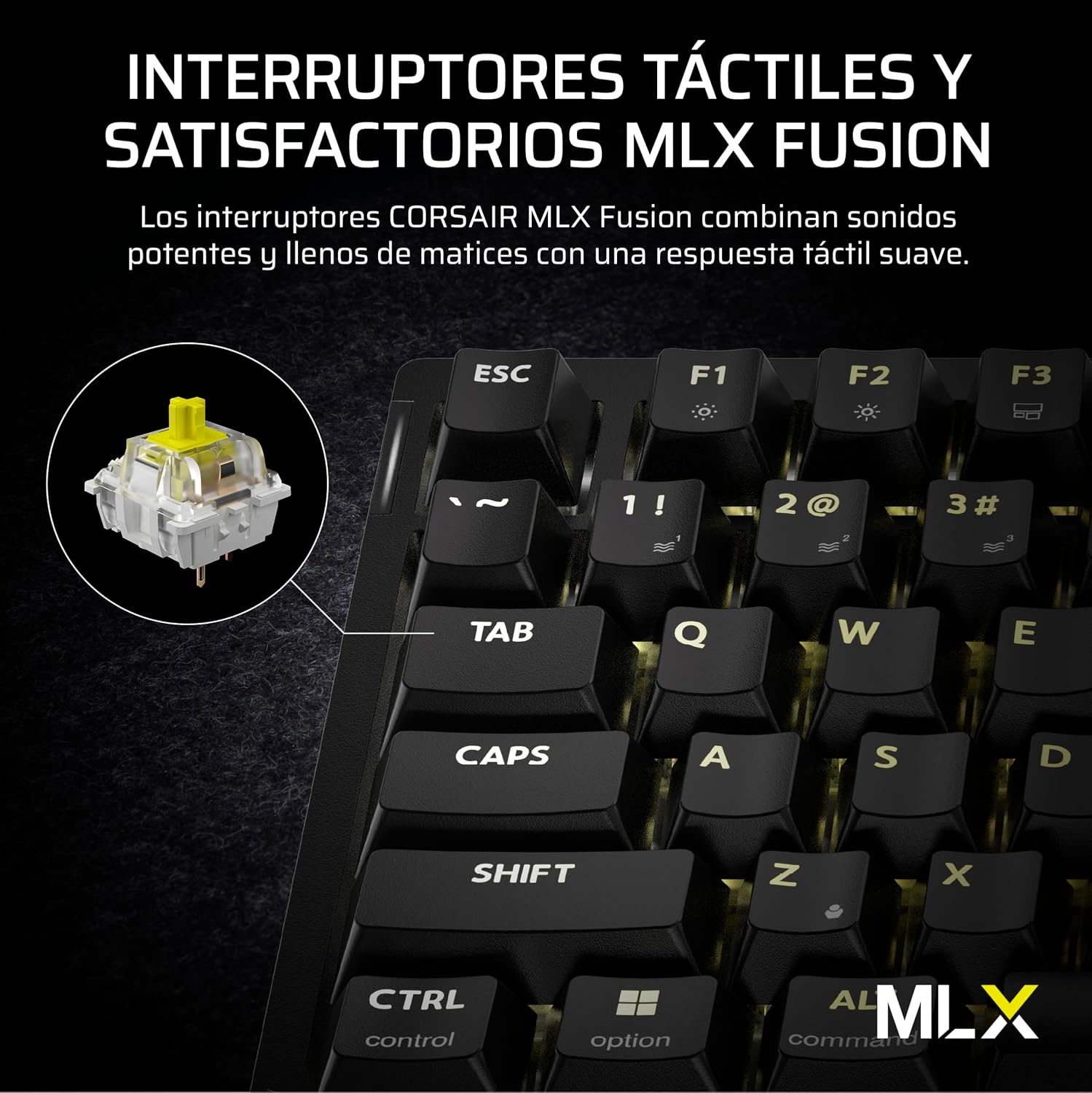 Detalle 2 de Corsair K65 Plus Wireless – Teclado Mecánico RGB 75%