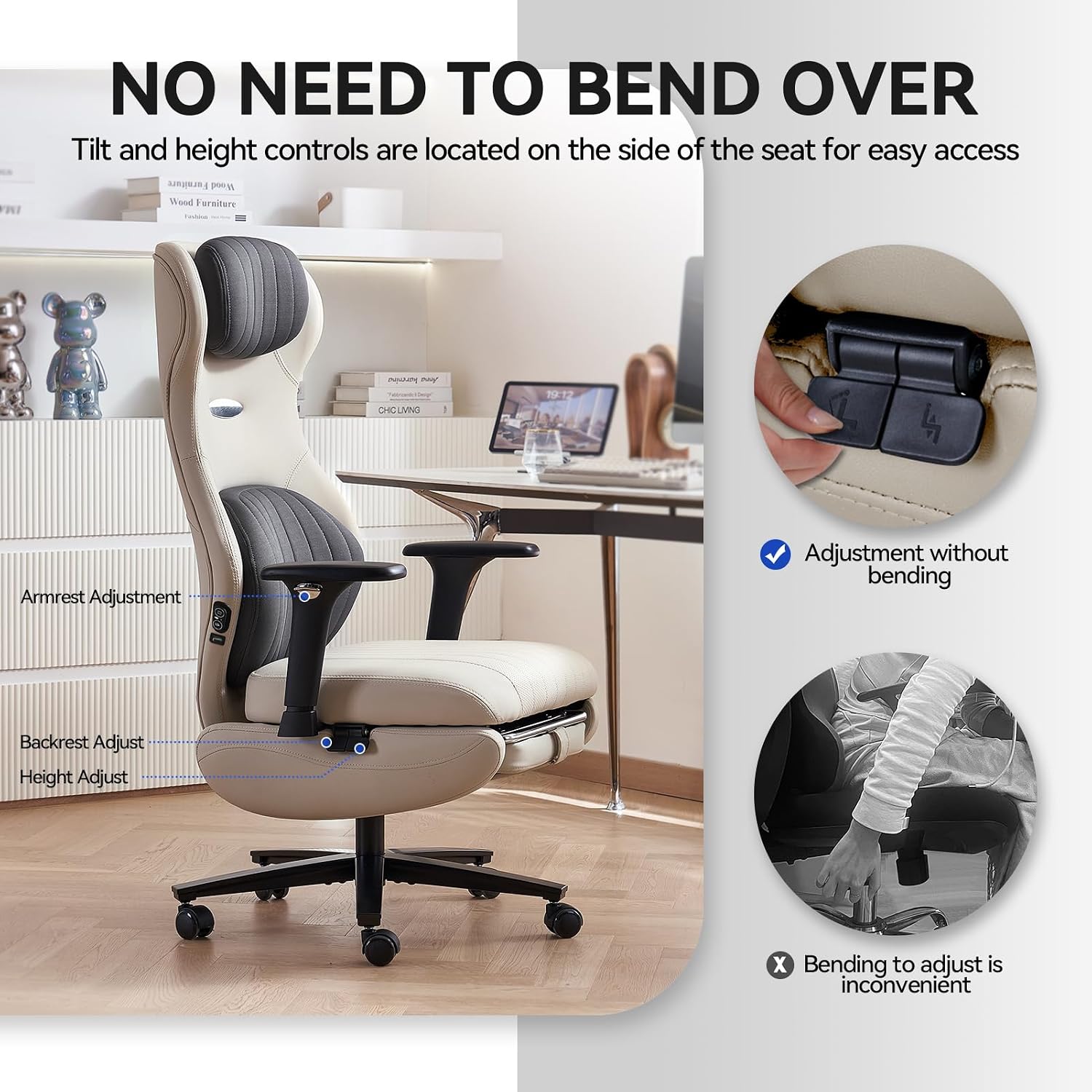Thumbnail 4 de EMIAH Ergonomischer Bürostuhl mit Heizung